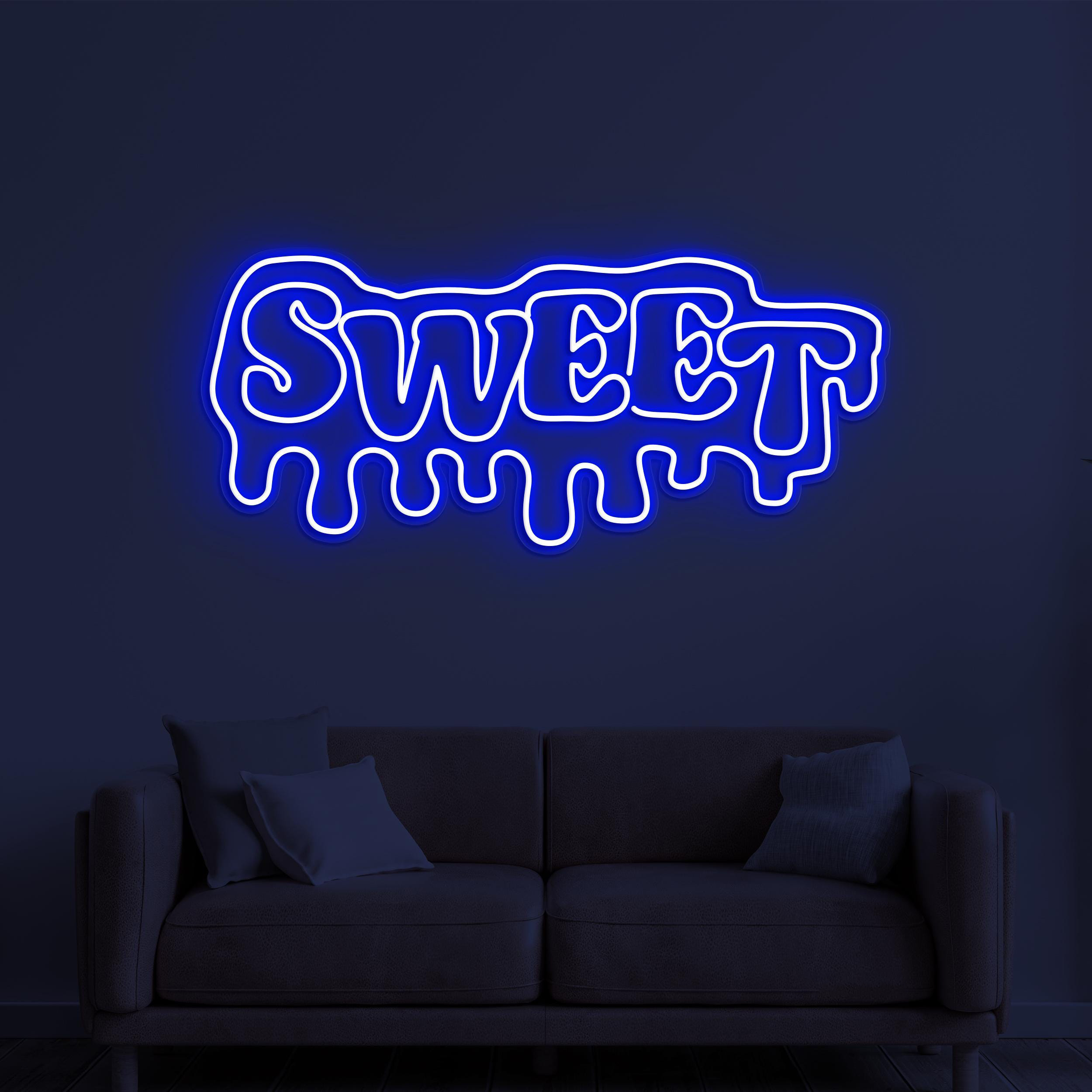 Sweet Neon Sign, Sweet LED Light, Ice Cream Shop Wall Decor, Sweet Logo Wall Art, Business Logo Neon Light, Candy Shop Decor, Dessert Lover