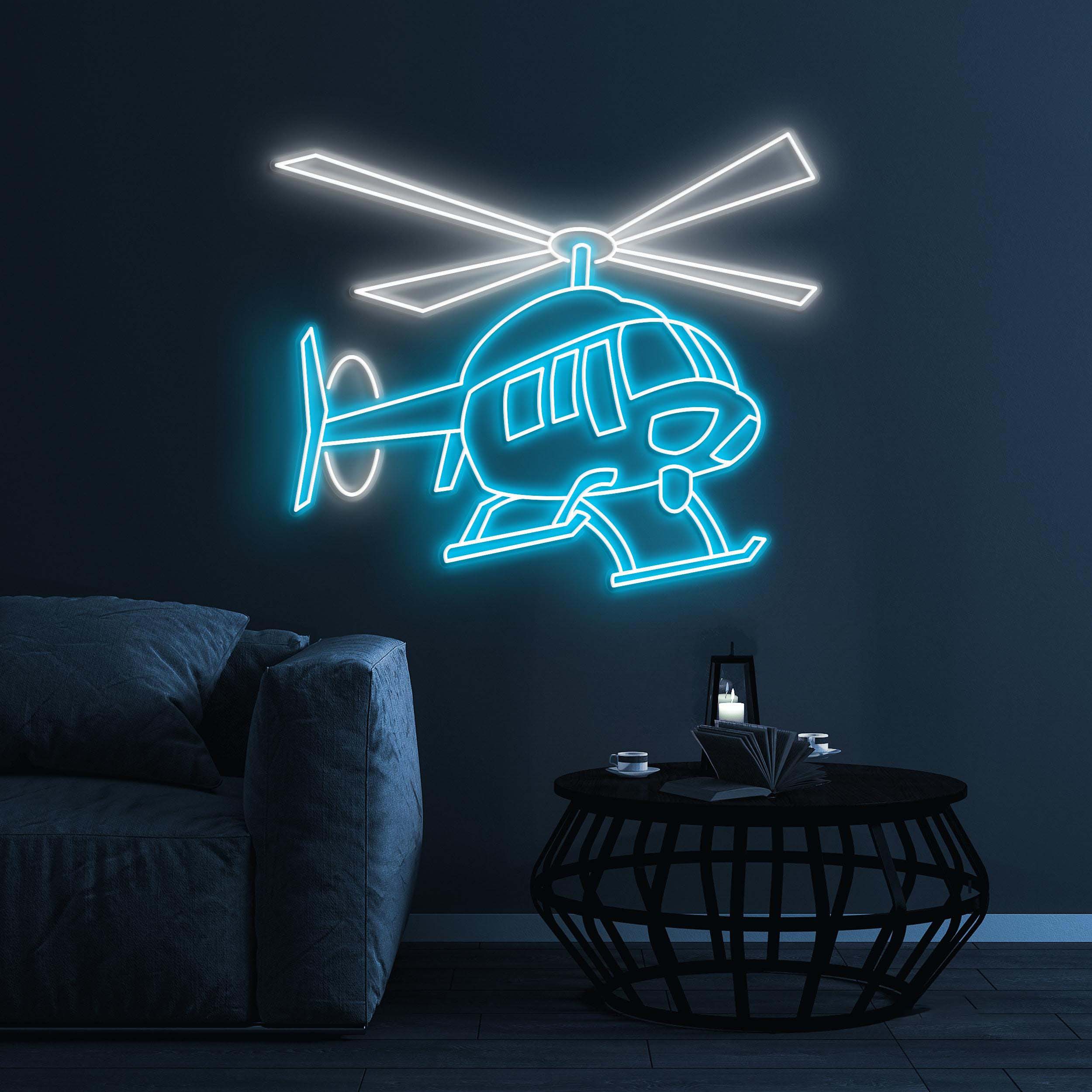 Helicopter Neon Sign, Helicopter Led Light, Helicopter Wall Decor, Airplane Wall Art, Kids Room Decor, Game Room Art, Helicopter Lover, Gift