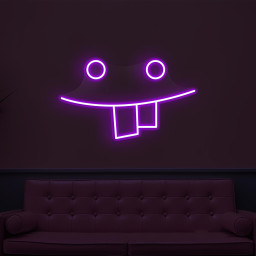 Funny Face Neon Sign, Funny Face LED Light, Teeth Emoji Wall Decor, Party Wall Art, Nursery Room Neon Light, Cafe and Bar Pub Wall Light