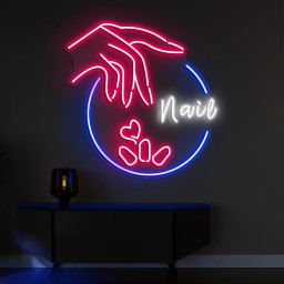 Nails Neon Sign, Nail Neon Wall Light, Wall Decor for Nail Salon and Beauty Rooms, Shop and Party Decor, Lights for Bedroom and Shop Room