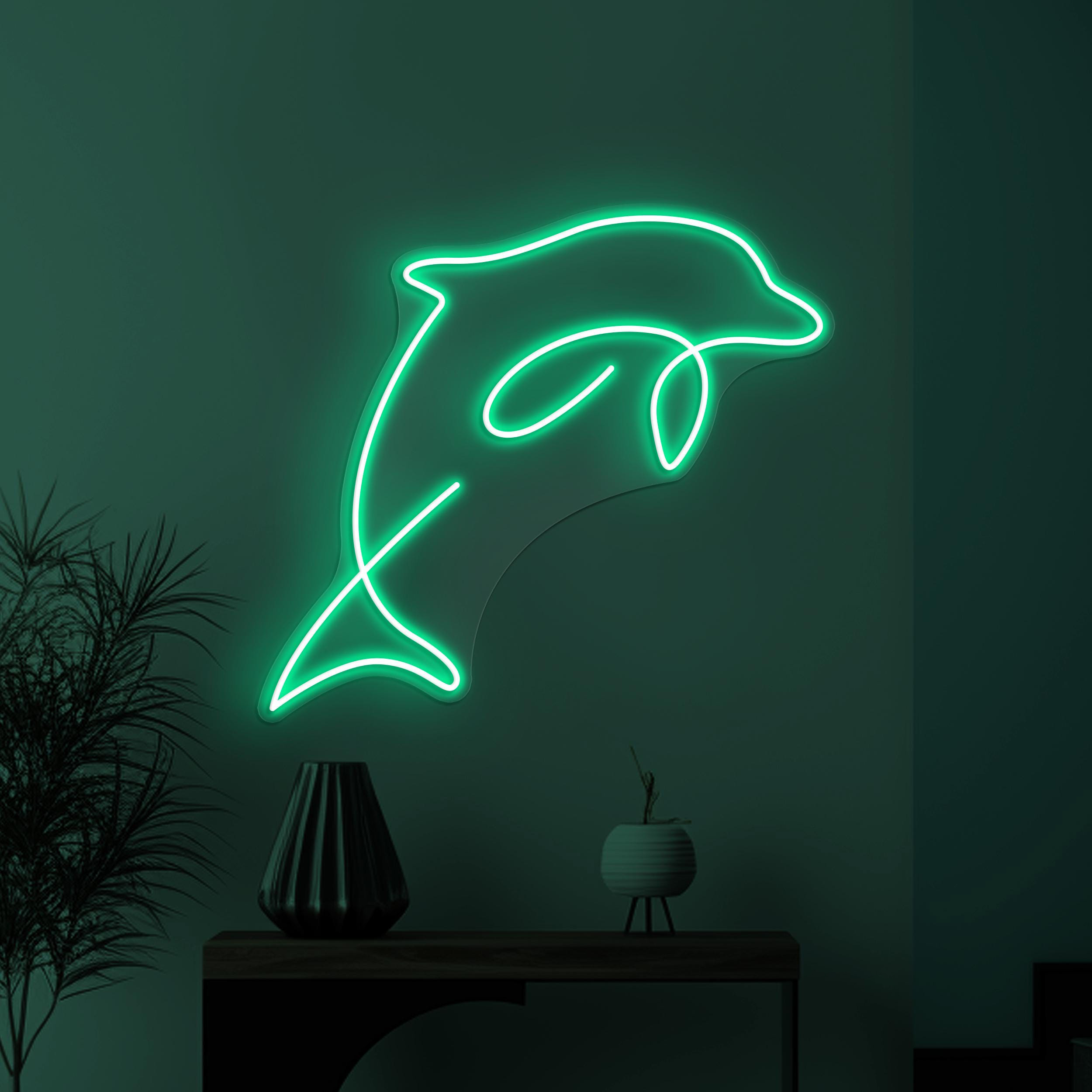 Dolphin Neon Sign, Dolphin LED Light, Dolphin Fish Wall Art, Kids Room Wall Decor, Sea Animals Light, Animal Shop Decor, Cute Dolphin Sign