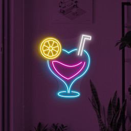 Cocktail Neon Sign, Cocktail Love LED Light, Cocktail Heart Wall Decor, Drink Corner Decor, Party Neon Light, Cafe Bar Sign, Drink Lime Art