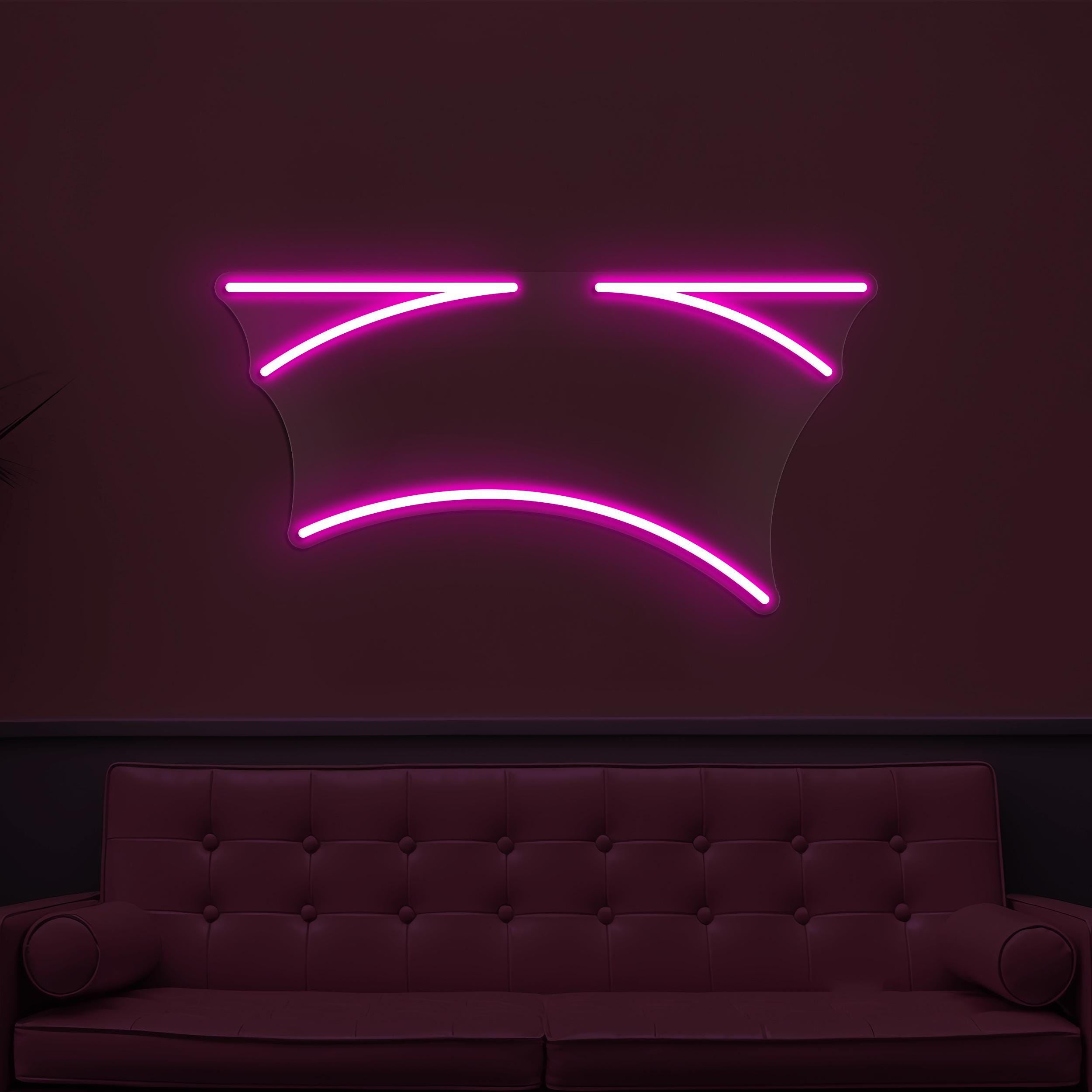 Sad Face Neon Sign, Sad Face LED Light, Sad Emoji Wall Art, Sad Mood Wall Decor, Home Neon Light, Kids Room Decor, Customized Neon Sign