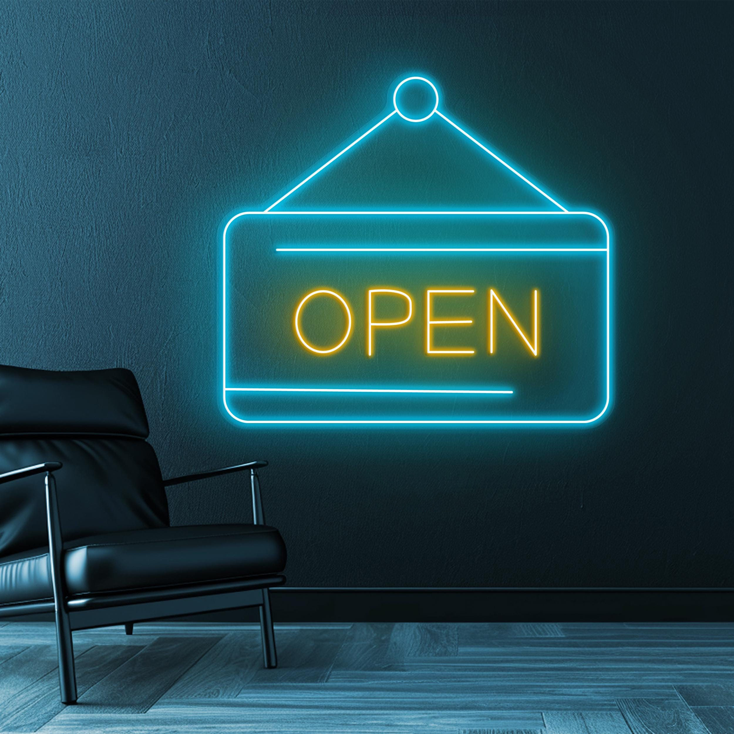 Open Neon Sign, Open Neon LED Light, Hanging Open Sign, Opening Sign, Door Sign Wall Decor, Custom Open Sign, Decor for Cafe, Bar and Shops
