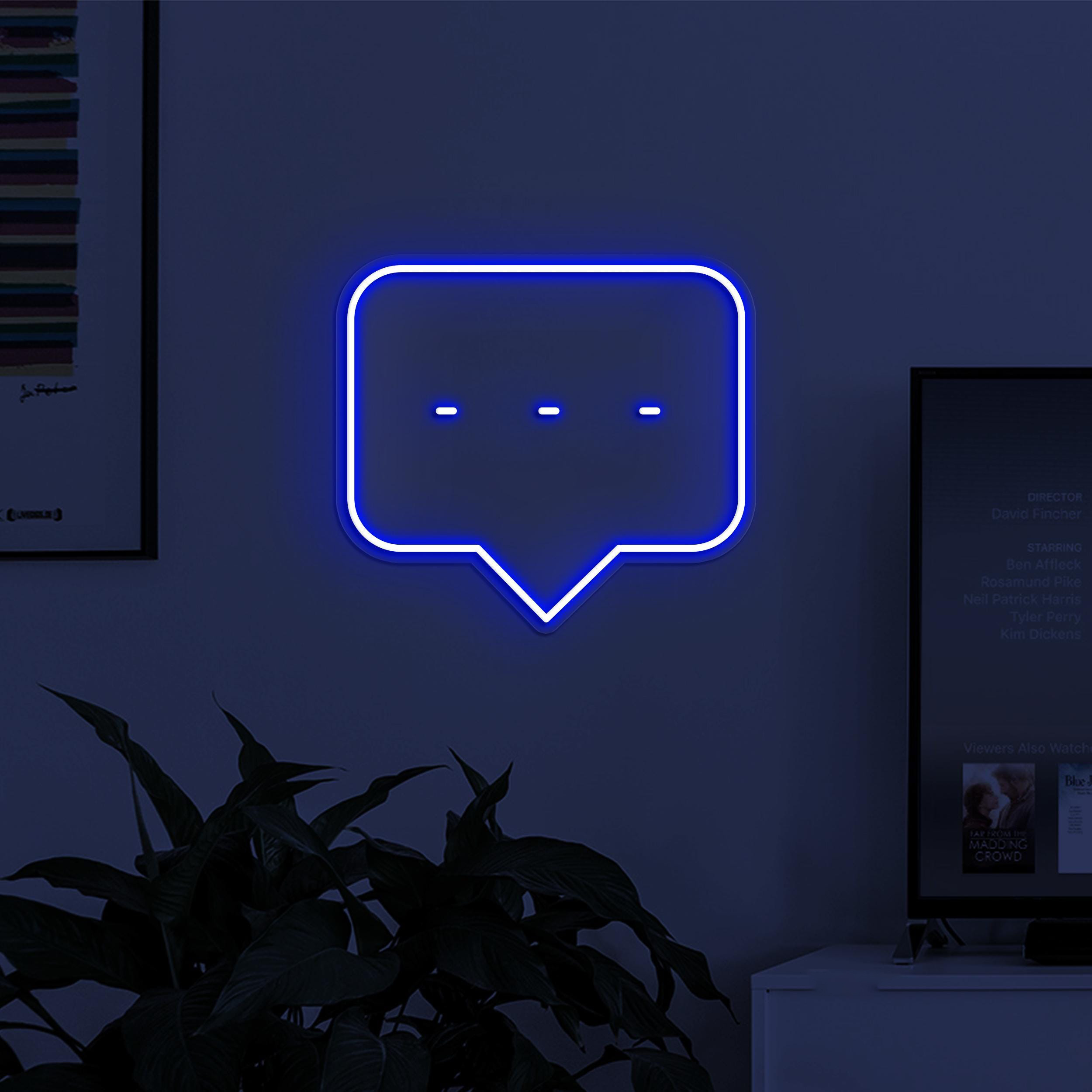 Chat Box Neon Sign, Chat Box LED Light, Speech Bubble Decor, Just Chatting Neon Light, Chat Bubble Neon Light, Message Decor, Home Wall Art