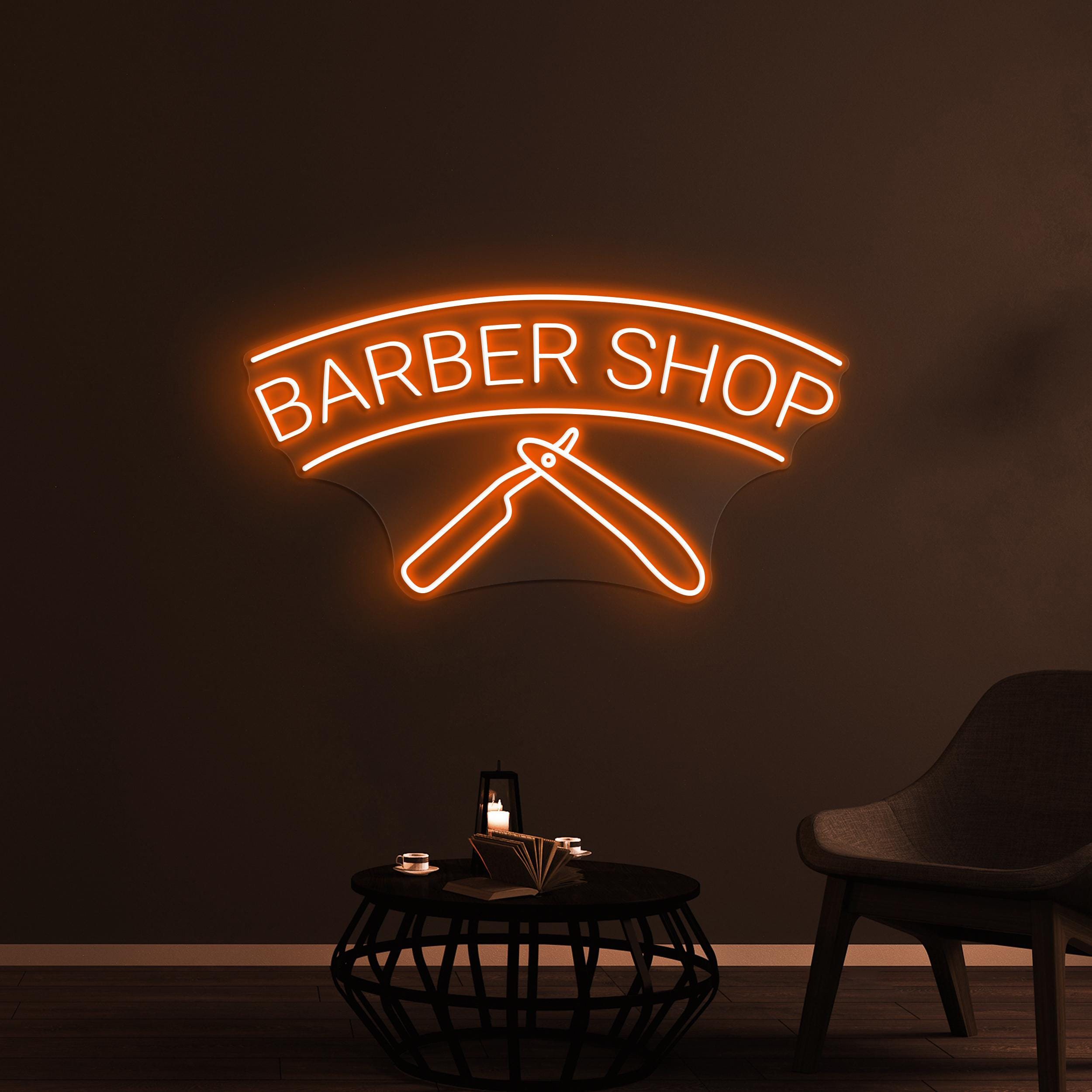 Barber Shop Neon Sign, Barber Shop LED Light, Barber Wall Decor, Hair Beauty Bar Sign, Haircut Neon Sign, Beauty Salon Wall Art, Shop Sign