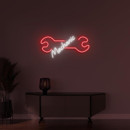 Mechanic Neon Sign, Mechanic LED Light, Garage Wall Decor, Work Shop Wall Art, Wrench Neon Sign, Car & Bike Repair Shop Decor, Tools Decor