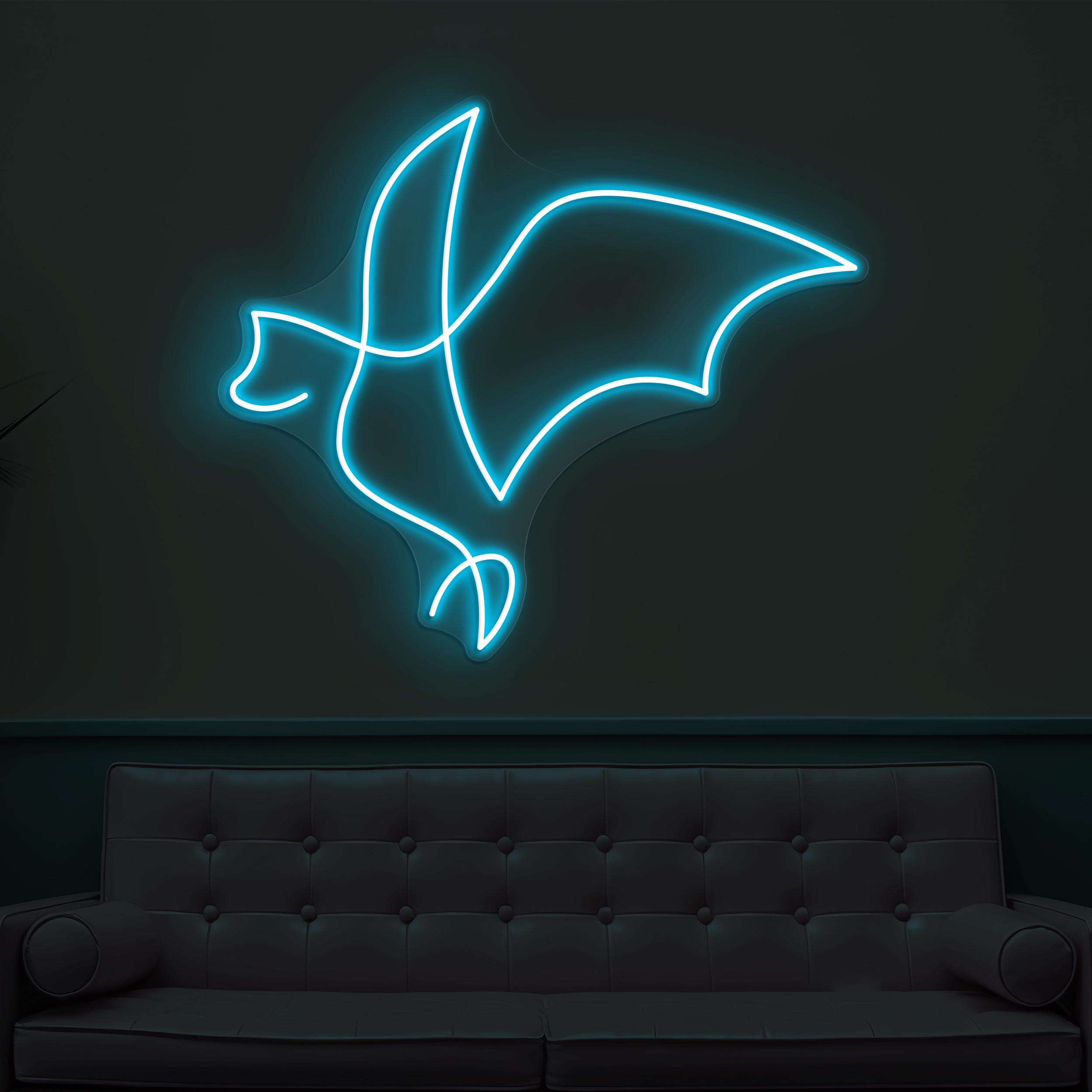 Bat Neon Sign, Bat LED Light, Flying Bat Wall Decor, Spooky Bat Wall Art, Animal Shop Neon Light, Game Room Neon Sign, Bat Lovers Gift Idea