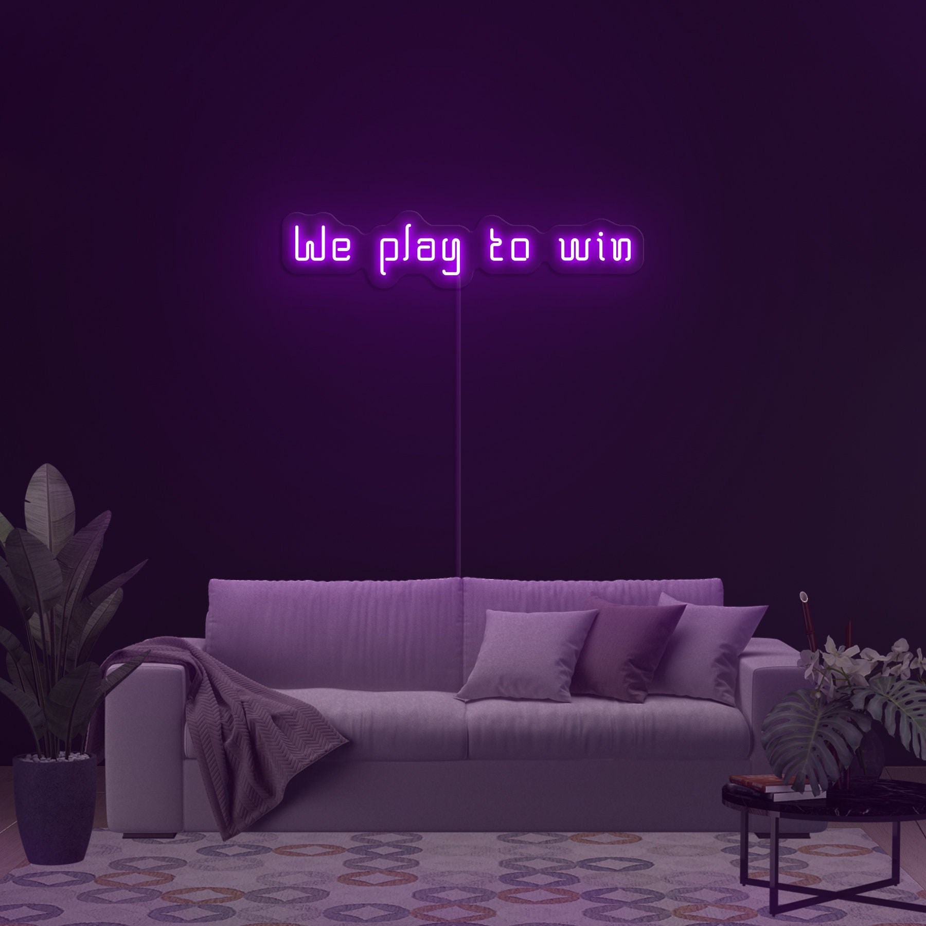 We Play To Win Neon Sign, Custom Gamer Lights, Game Room Decor, Arcade Lighting, Video Game Gift, LED Wall Sign, Neon Lights, Home Decor