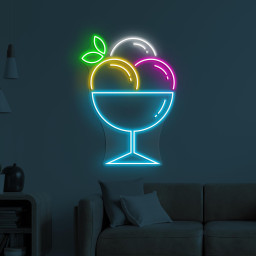 Ice Cream Neon Sign, Ice Cream Sundae LED Light, Ice Cream Shop Decor, Ice Cream Lover Wall Art, Ice Cream Shop Neon Sign, Sweet Treat Light