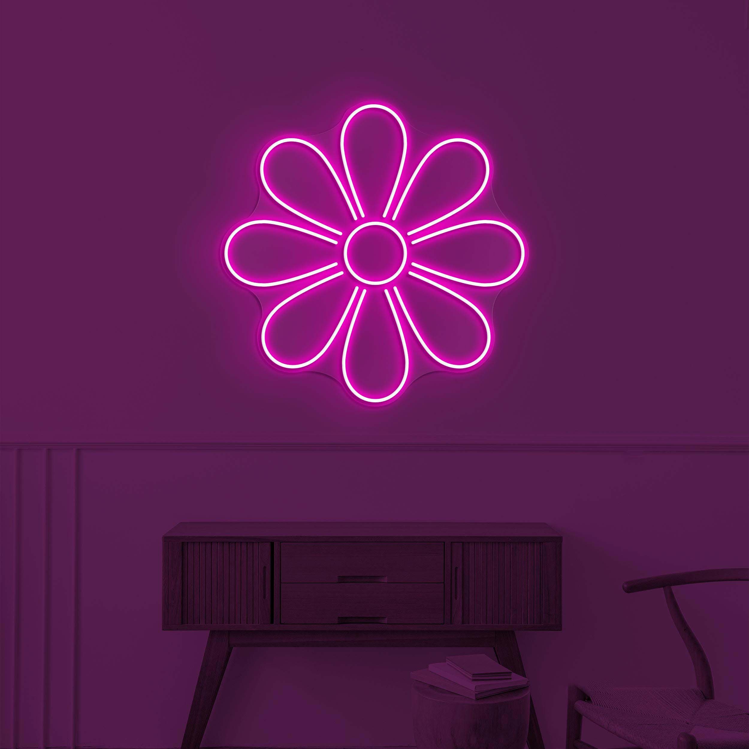 Flower Neon Sign, Flower LED Light, Flower Wall Decor, Custom Neon Sign, Home Wall Decor, Decoration for Party, Garden & Yard, Gift for Her