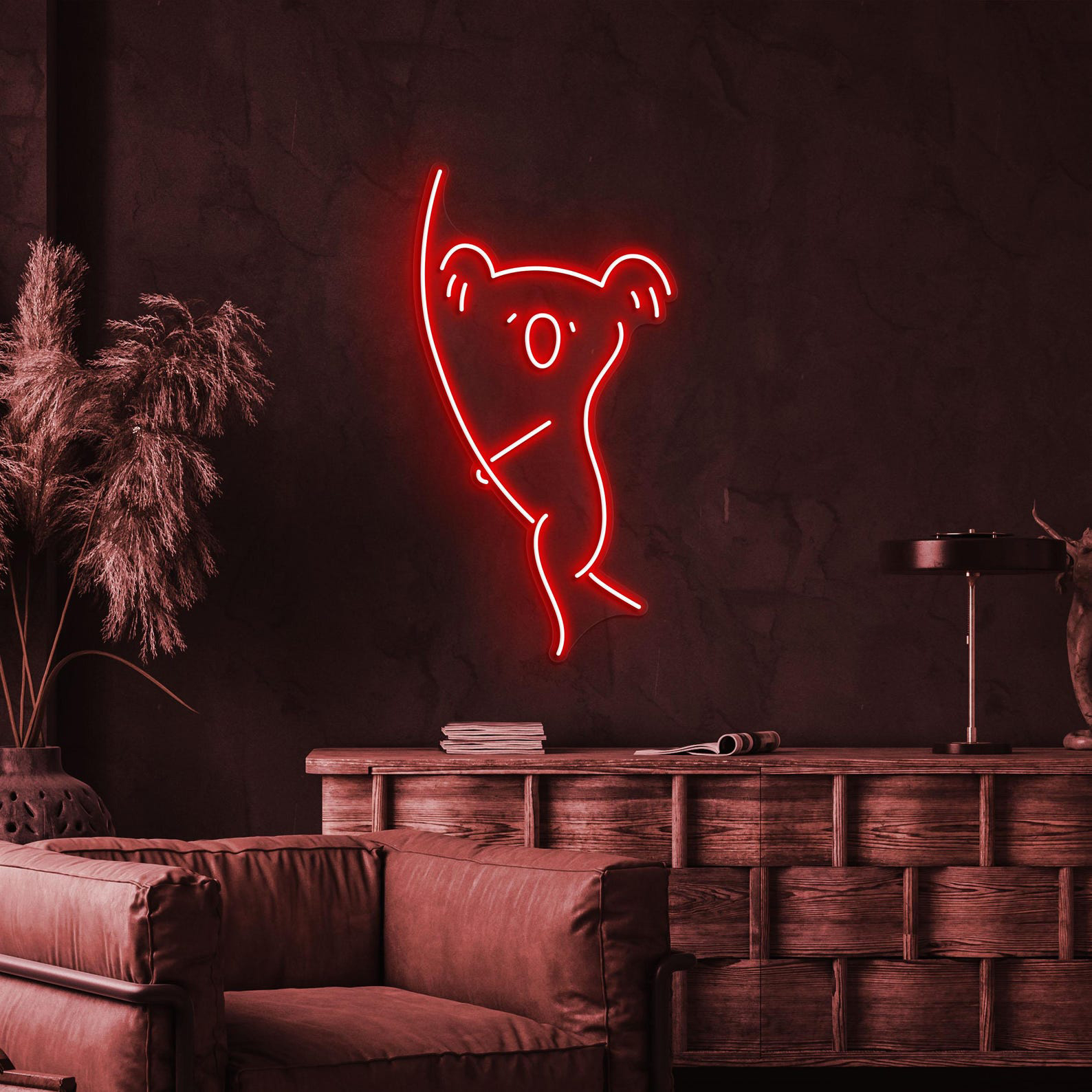 Koala Neon Sign, Koala LED Light, Koala on Branch Wall Art, Animal Decor, Koala on Wall Neon Sign, Koala Lover Gift, Animal Shop Decor, Gift