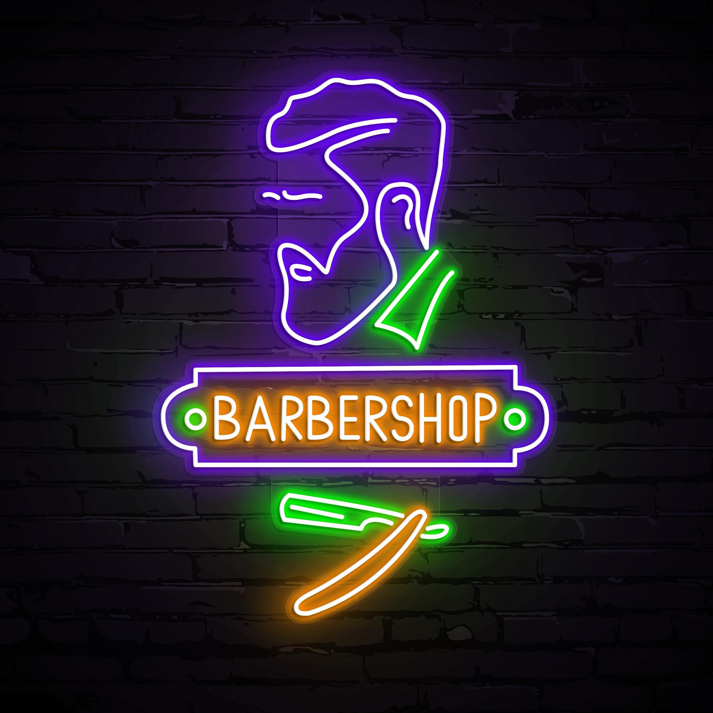 Barbershop Neon Sign, Barbershop LED Light, Hairdressing Salon LED Sign, Custom LED Art, Salon & Barber Shop Decoration, Barbershop Wall Art