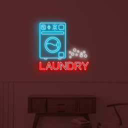 Laundry Neon Sign, Laundry Machine LED Light, Washing Machine Wall Decor, Washer Neon Light, Laundry Appliance Wall Art, Dirty Kitchen Decor