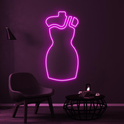 Dress Form Neon Sign, Dress Form LED Light, Flowing Dress Wall Art, Boutique Wall Decor, Fashion Display Neon Light, Brand Shop Neon Decor