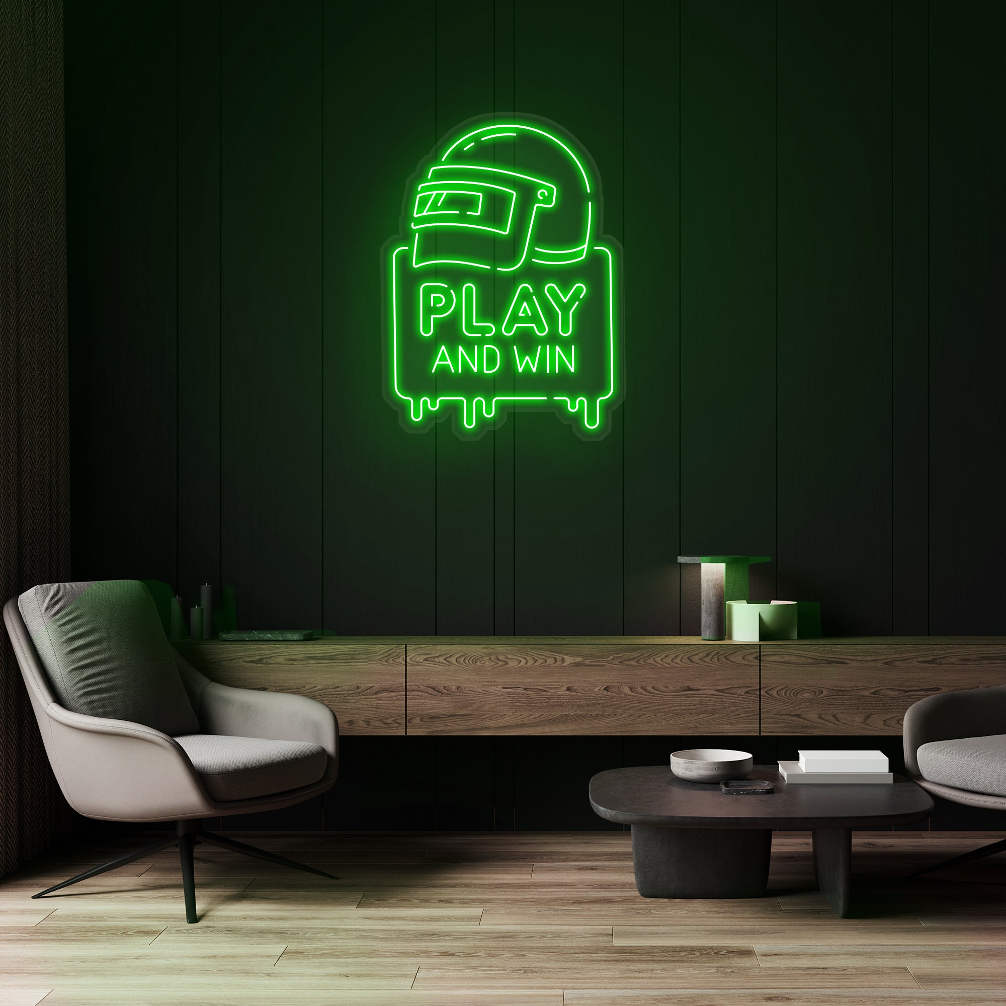 Play and WIN Neon Sign, LED Game Room Decor, Gaming Wall Art, Neon Light for Gamers, Gift for Players, Game Zone Wall Decor, Gift Idea, Sign