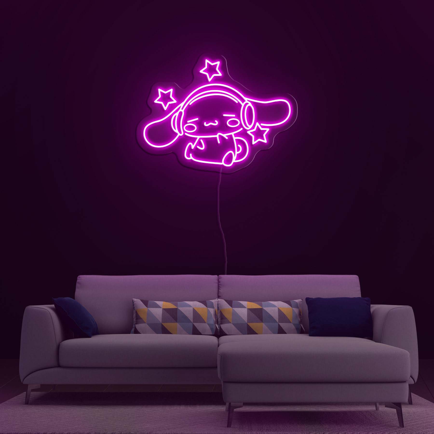 Cute Anime Neon Sign, Handmade Japanese Neon Light, Kids Room Decoration, Kids Room decor, Game Room Wall Neon Light, Perfect Birthday Gift