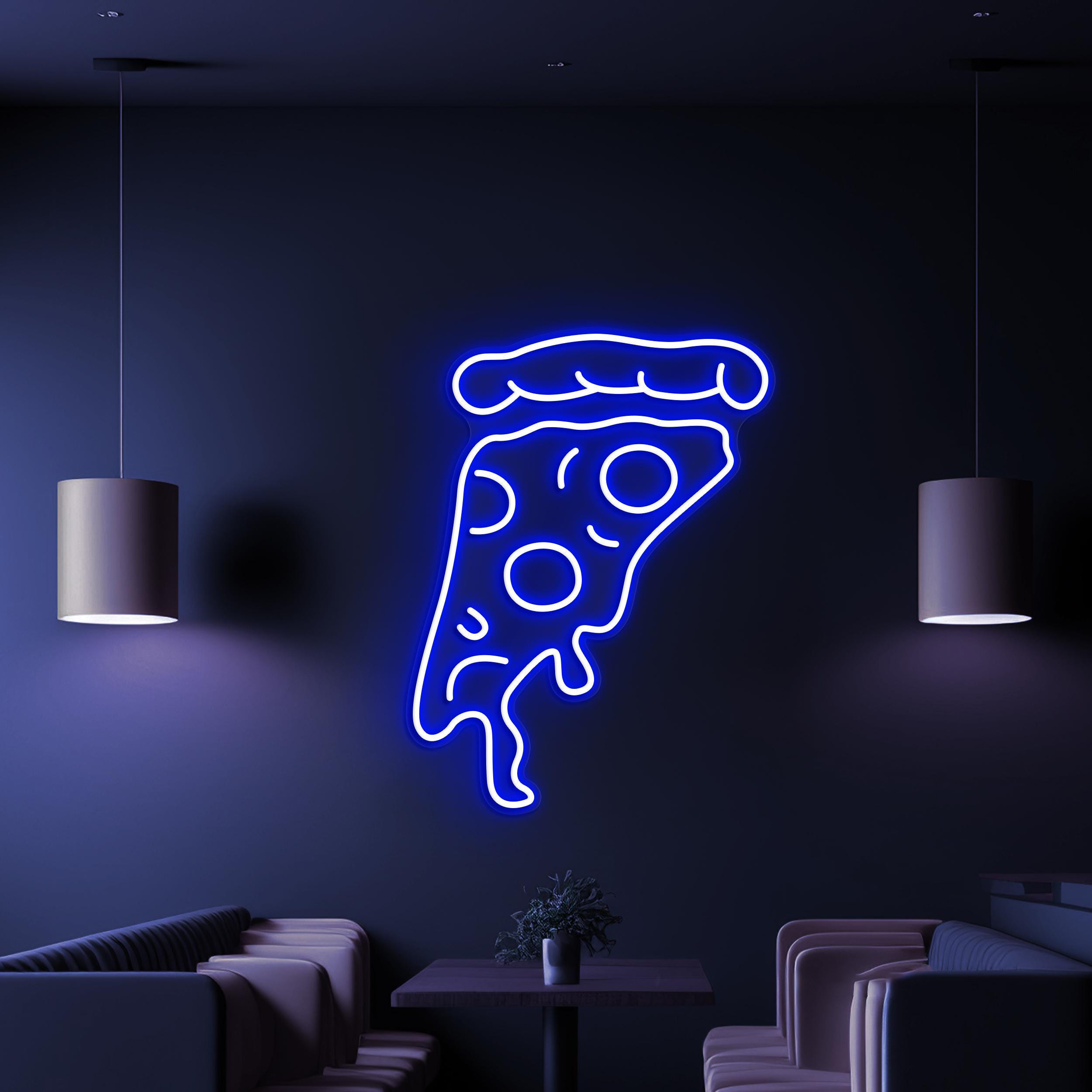 Pizza Slice Neon Sign, Pizza Slice LED Light, Pizza Shop Wall Decor, Kitchen Wall Art, Home Neon Light, Custom Neon Sign, Pizza Lover Gift