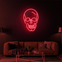 Skull Head Neon Sign, Skull Head LED Light, Skeleton Head LED Neon Art, Anime Neon Sign, Grim Reaper Light, Horror House Decor, Home Decor