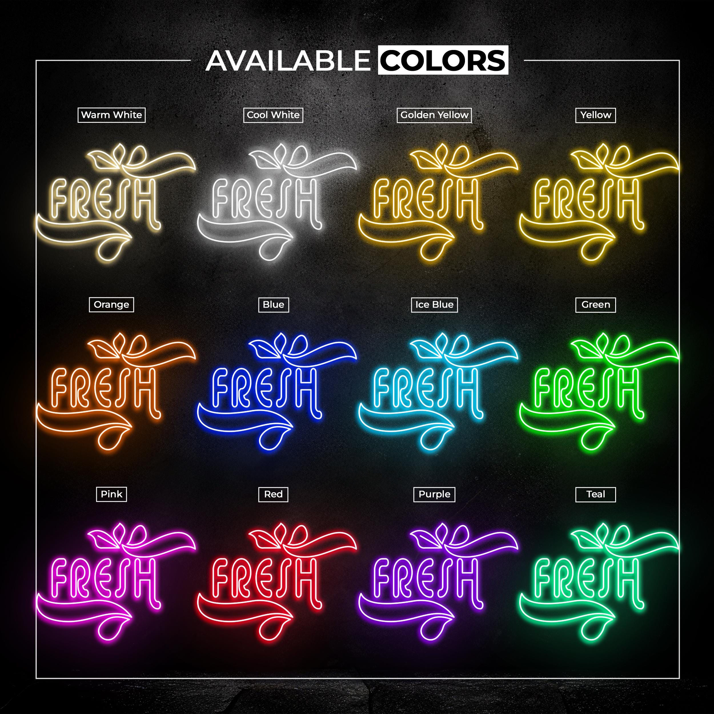 Fresh Neon Sign, Fresh LED Light, Fresh Logo Wall Decor, Shops Neon Art, Personalized Fresh Sign, Drink Corner Neon Sign, Led Wall Art Sign
