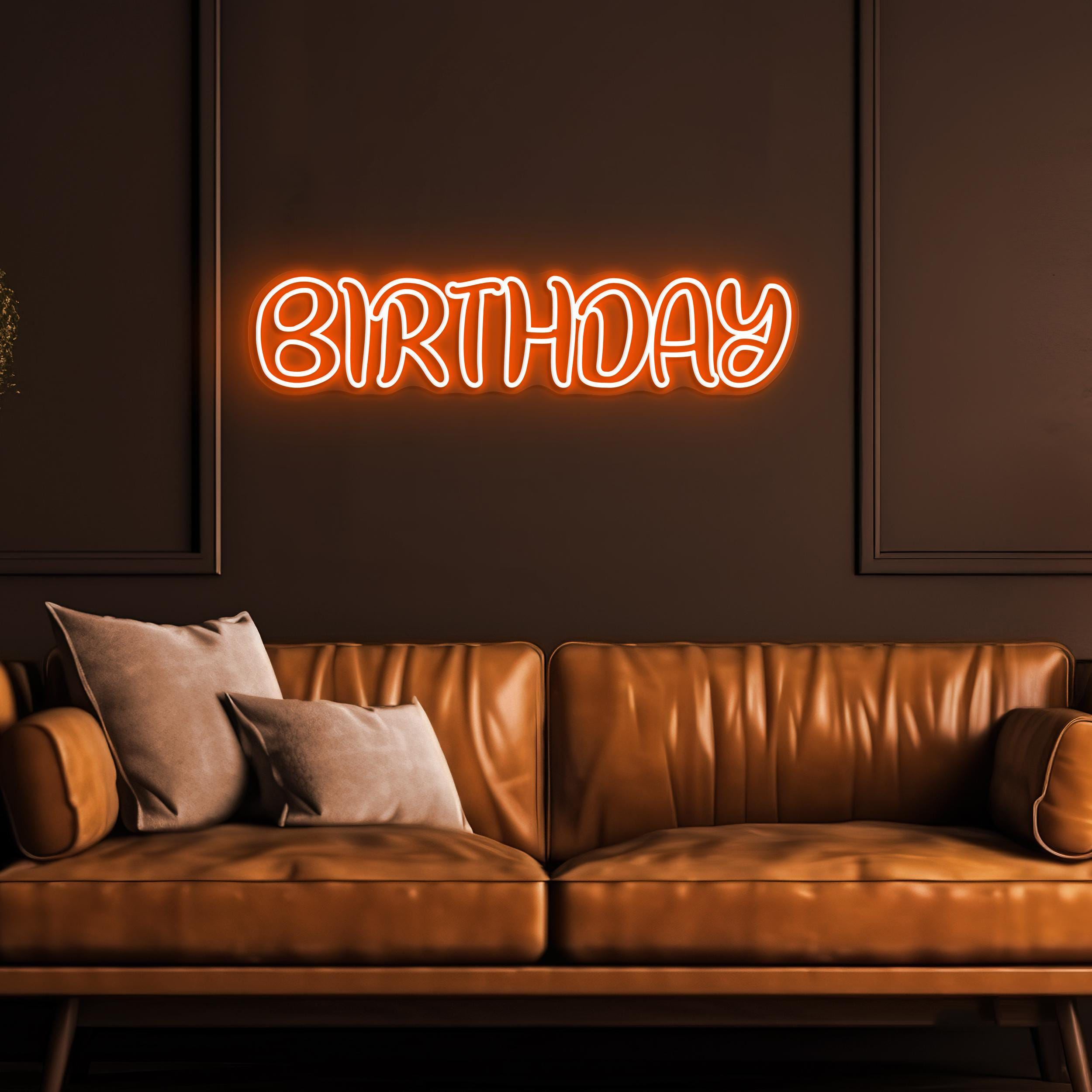 Birthday Neon Sign, Birthday LED Light, Happy Birthday Wall Decor, Room,, Event, Birthday Party Decor, Home Wall Light, Gift For Loved One