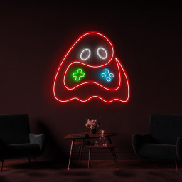 Game Controller Neon Sign, Ghost Game Controller LED Light, Game Room Wall Decor, Led Wall Art, Gaming Zone Light, Boys Room Sign, Gift