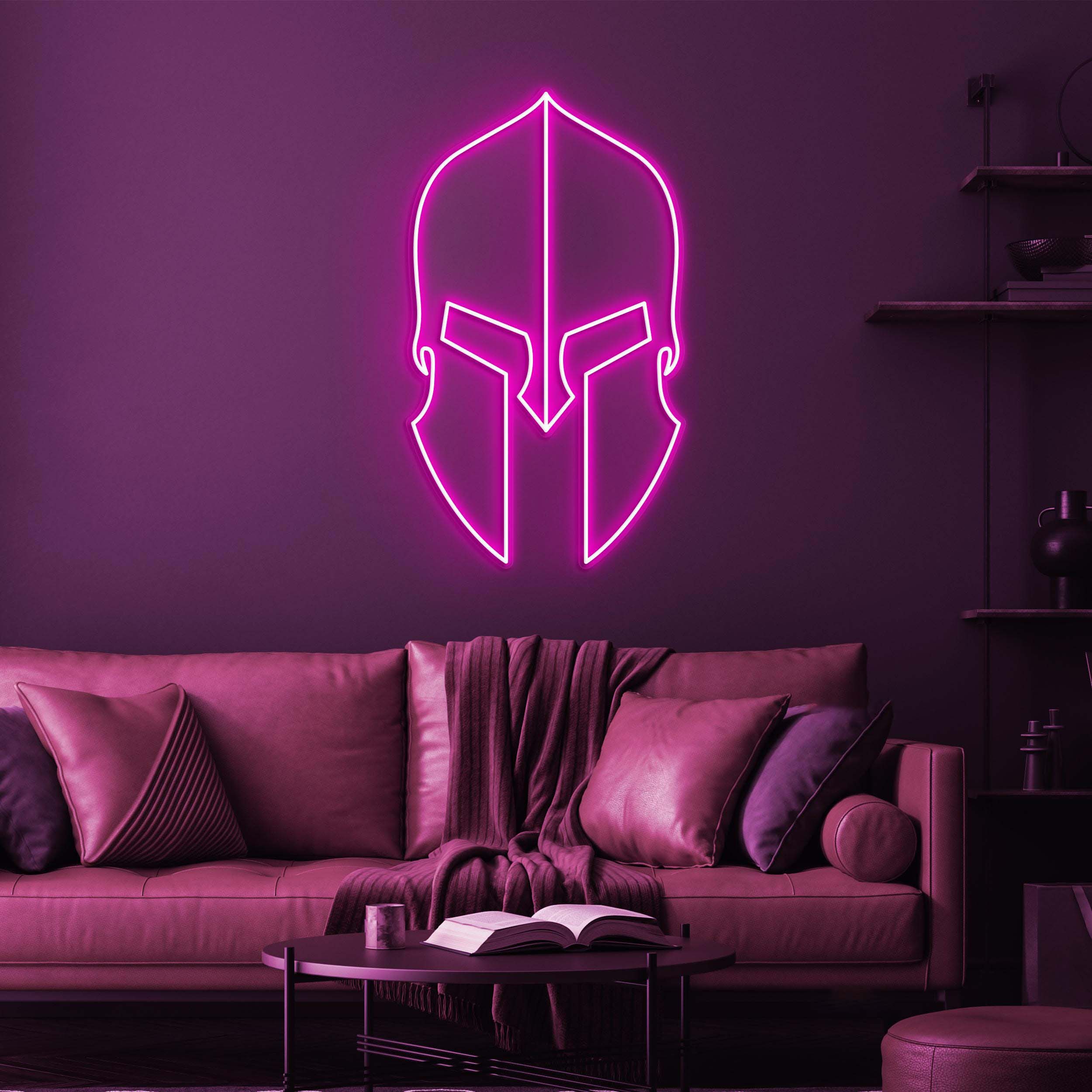 Helmet Neon Sign, Warrior Helmet LED Light, Warrior Wall Decor, Helmet Wall Sign, Custom Neon Sign, Game Room Decor, Led Neon Art, Gift idea