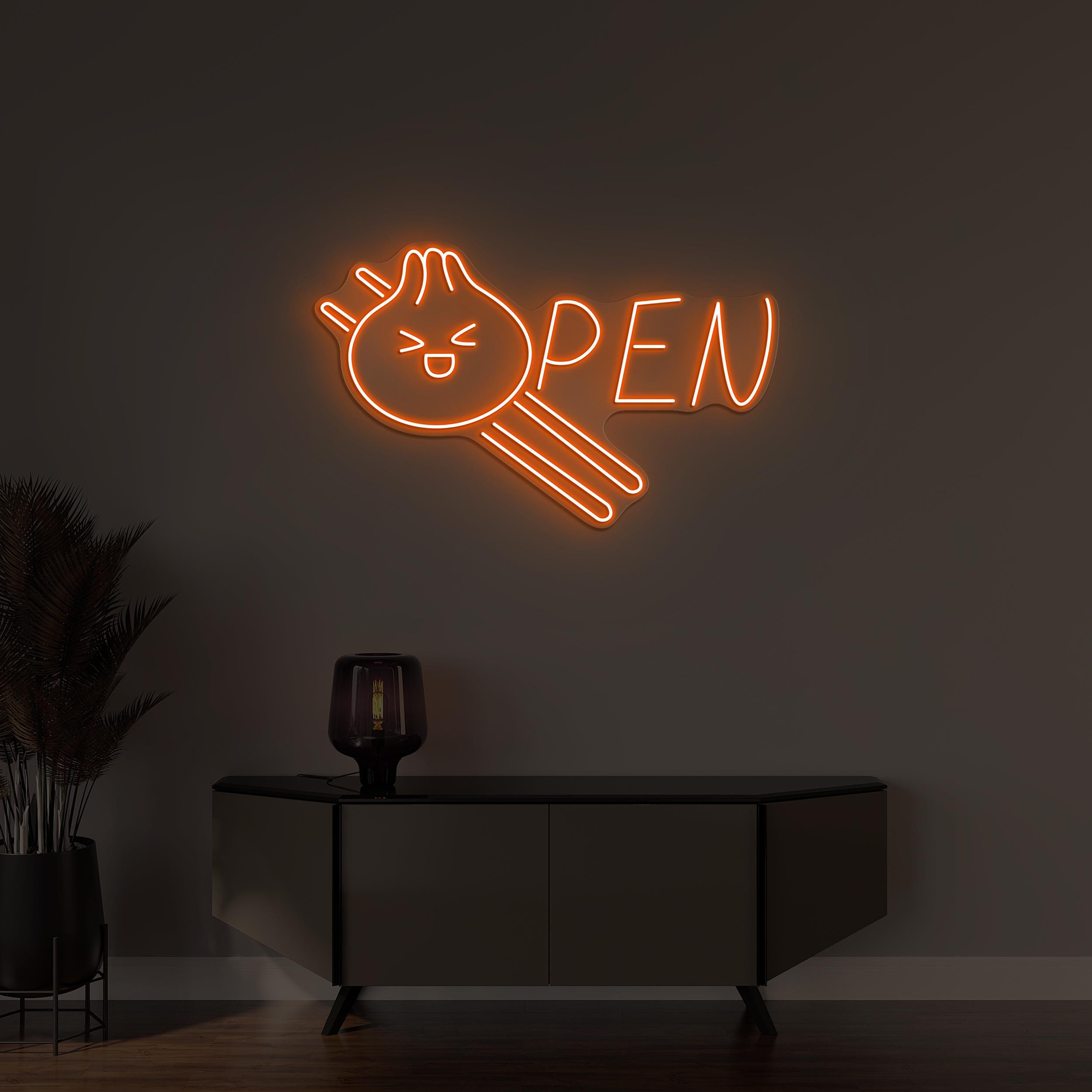 Dim Sum Open Neon Sign, Dim Sum Open LED Light, Momos Shop Wall Decor, Business Logo, Dim Sum Cafe Sign, Restaurant Decor, Chinese Food Sign