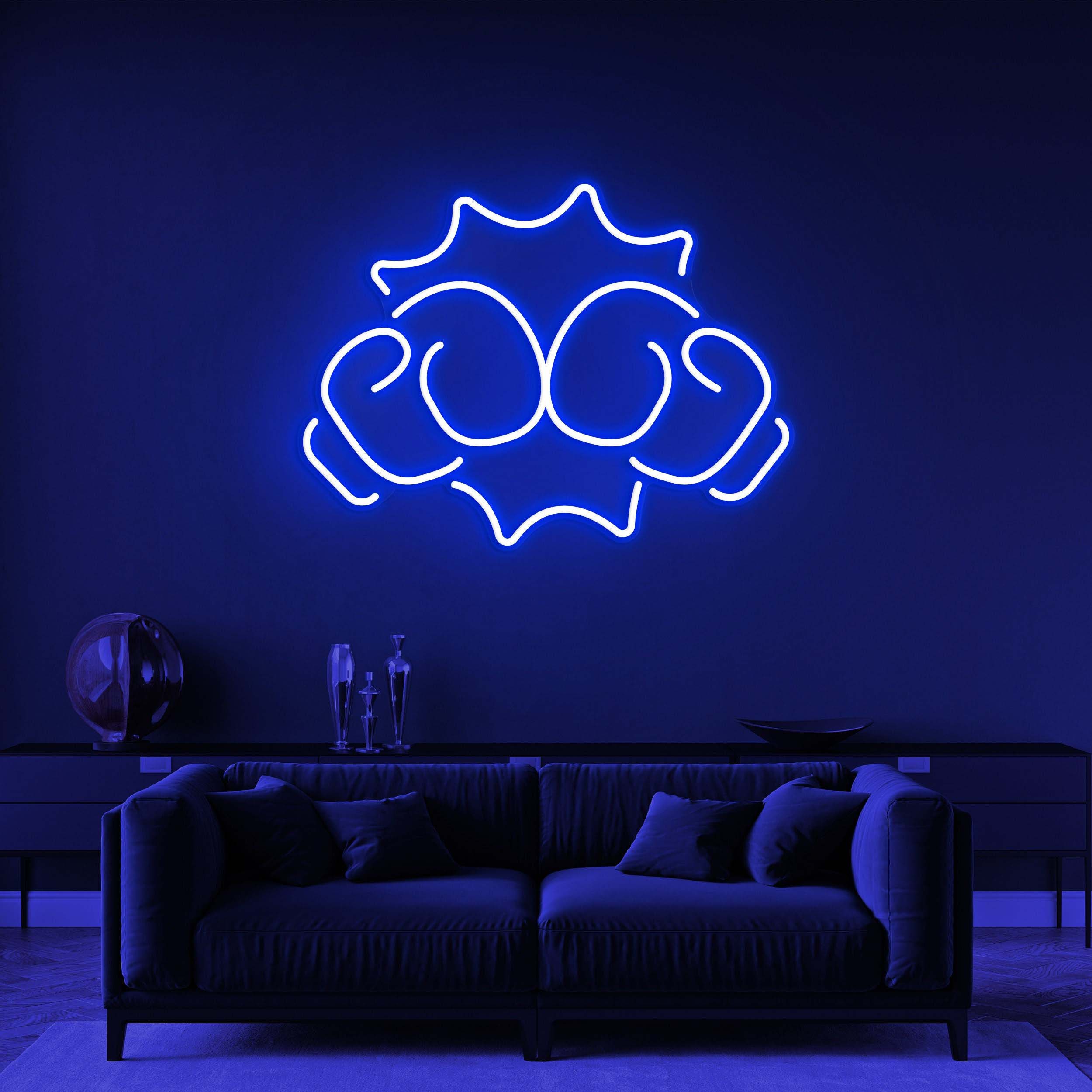 Boxing Gloves Neon Lights, Boxing Gym Decor, LED Neon Art Sign, Custom Neon Light, Room & Bedroom Decor, Man Cave, Gym Wall Decoration, Gift