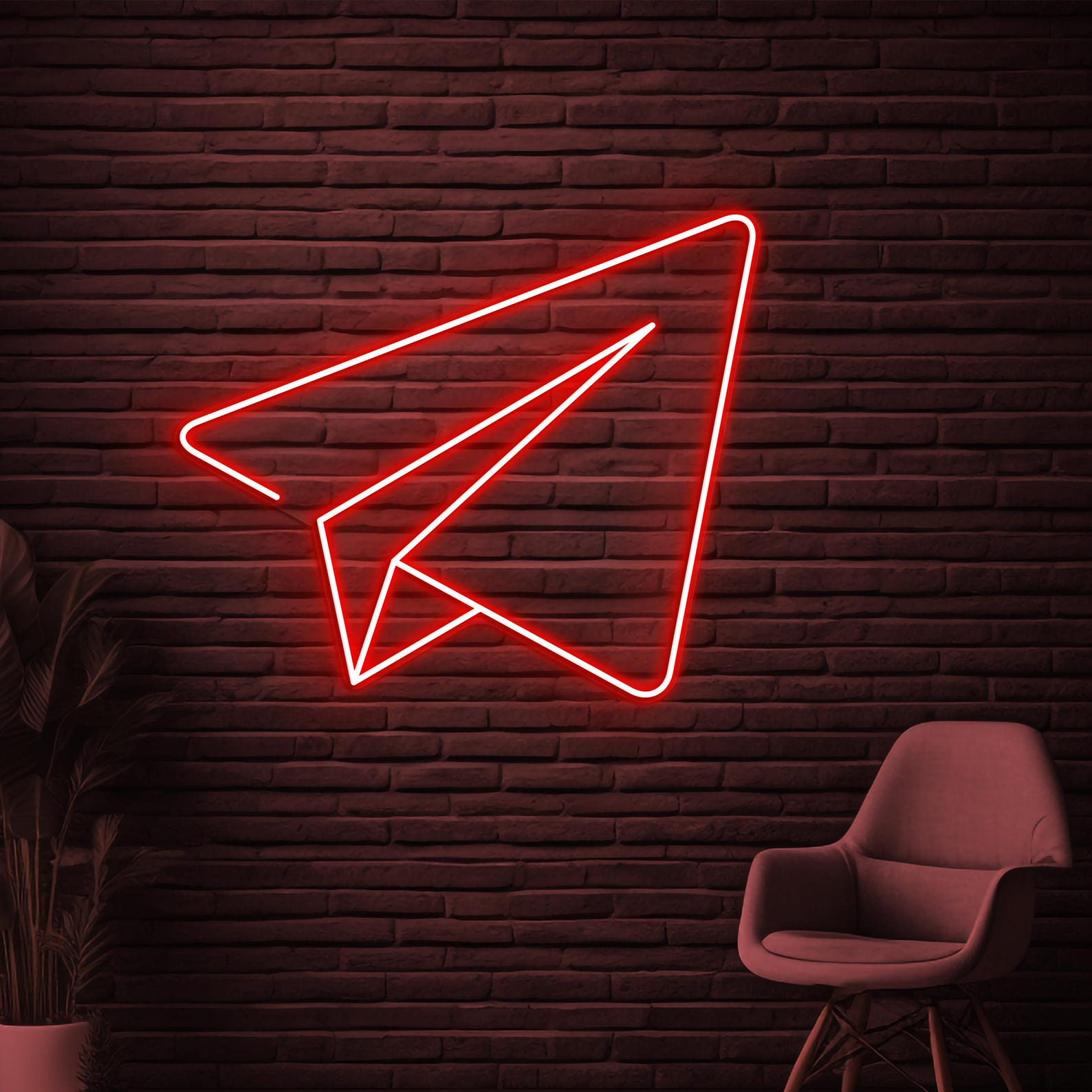 Paper Plane Neon Sign, Paper Airplane LED Light, Flying Plane Decor, Airport Wall Art, Home Neon Light, Take Flight Sign, Kids Room Decor