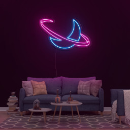 Crescent Moon LED Neon Sign, Wall Decor, Cute Moon Light for Home, Bedroom, Office, Party Room, Perfect Gift for Moon Lovers, Nursery Decor