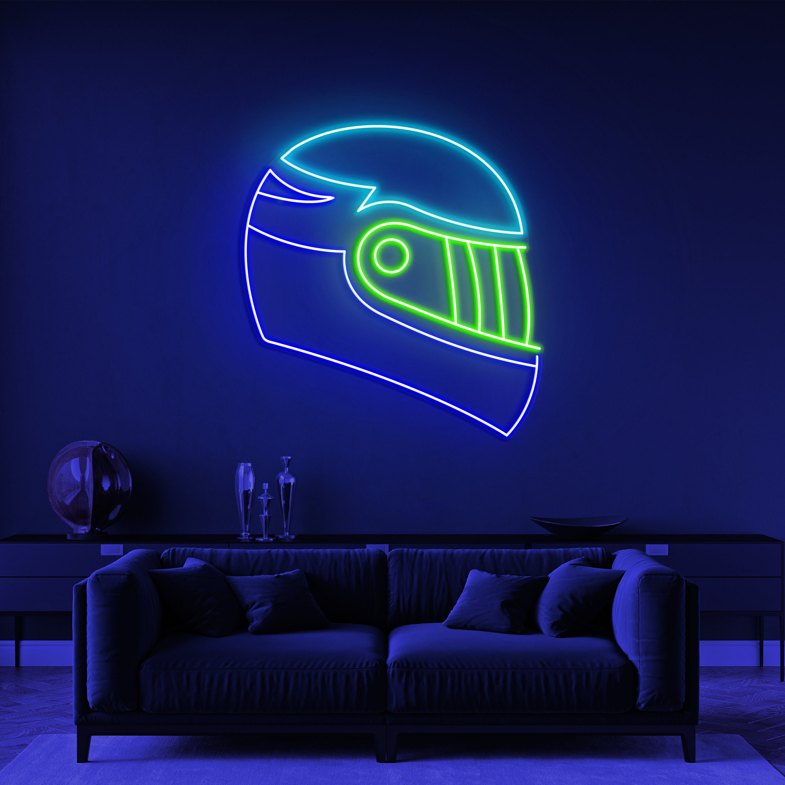 Helmet Neon Light, Bike Helmet Neon Sign, Led Neon Art, Garage and Bike Shop Decor, Party Game Room Decor, Business Shop Decor, Bike Lovers