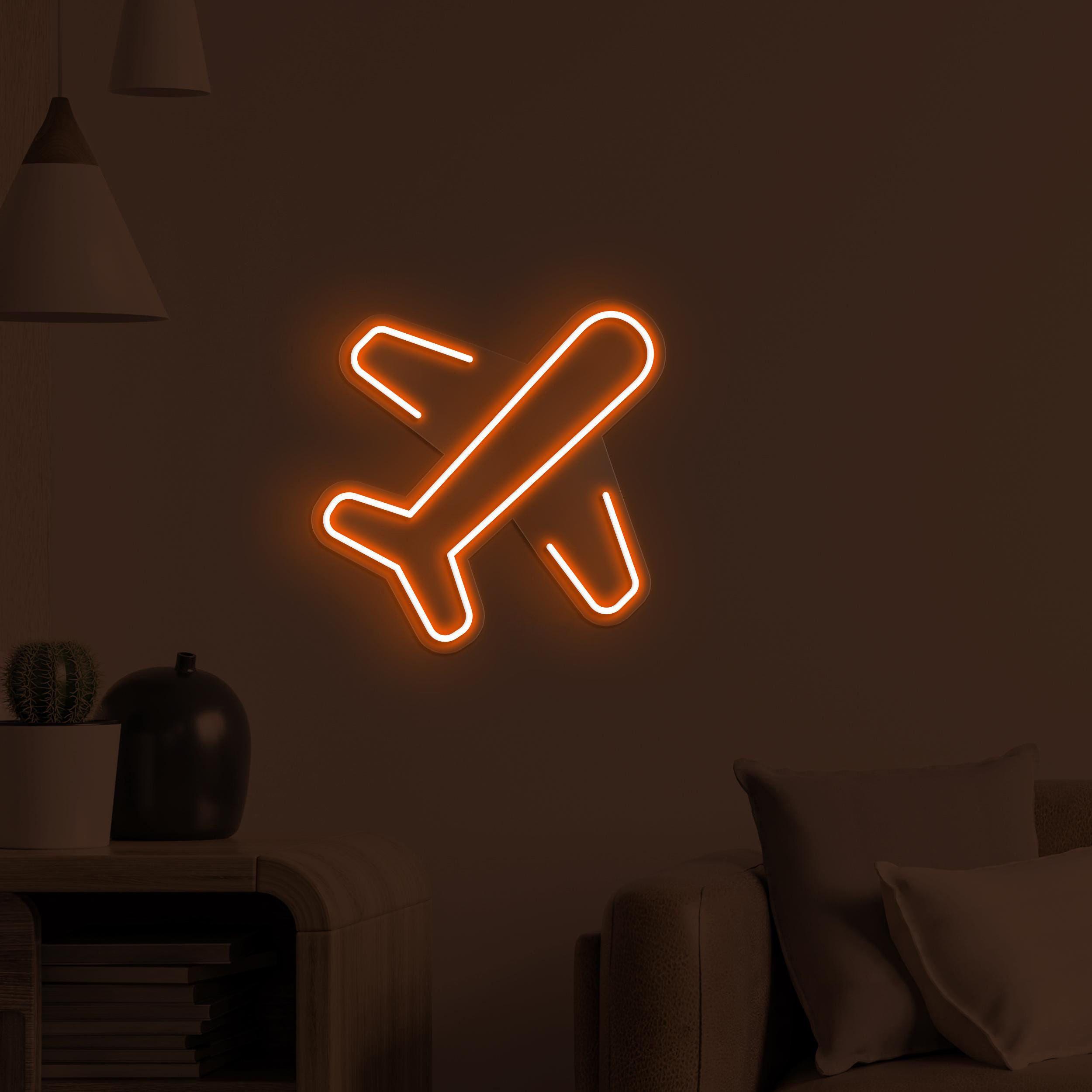 Airplane Neon Sign, Airplane LED Light, Travel Agency Wall Art, Kids Room Wall Decor, Office Neon Light, Travel Neon Sign, Gift For Pilot