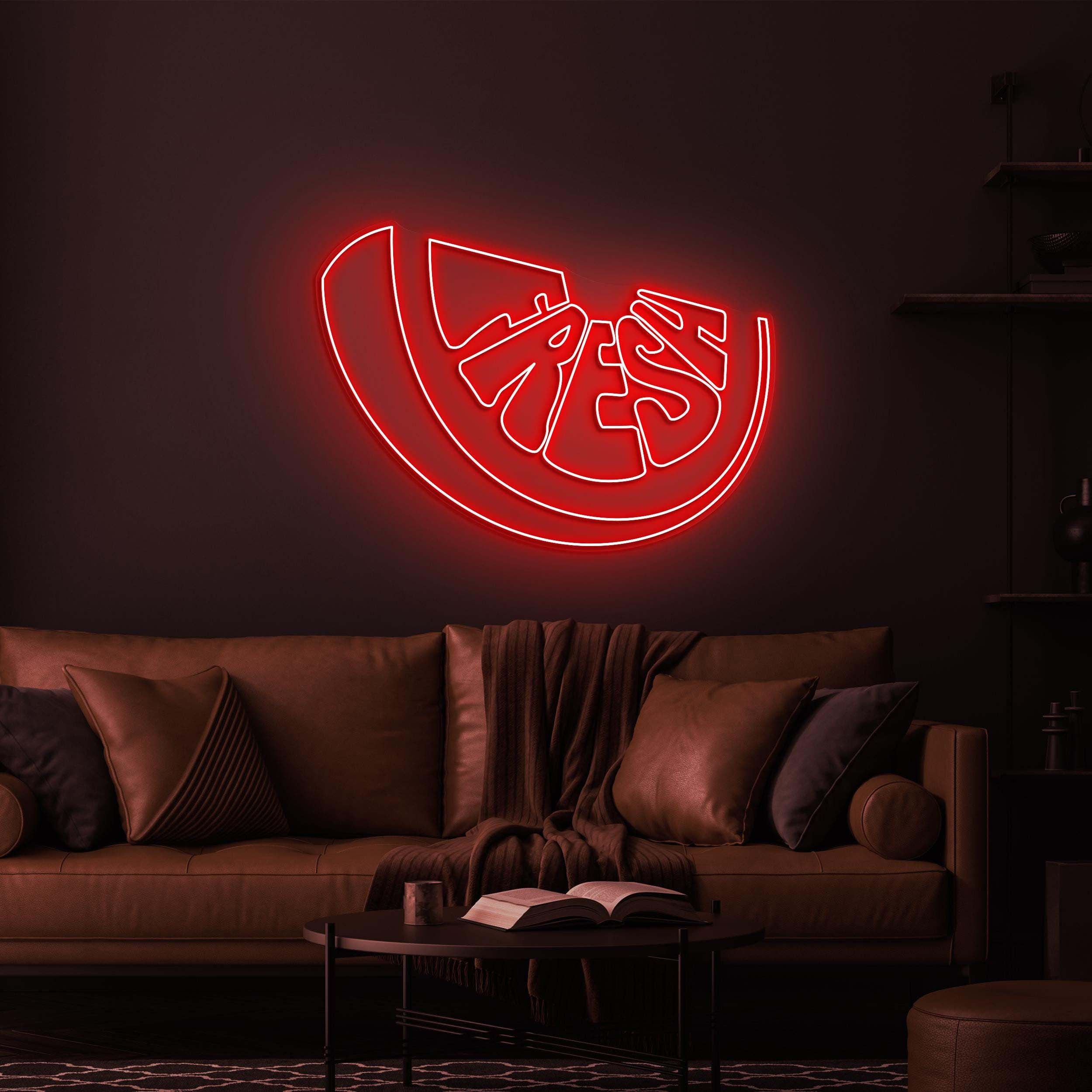 Fresh Lemon Neon Sign, Orange & Lemon LED Light, Citrus Neon Sign, Fruit Neon Art, Lemon Wall Decor, Fruit LED Light, Kitchen Decor, Gift