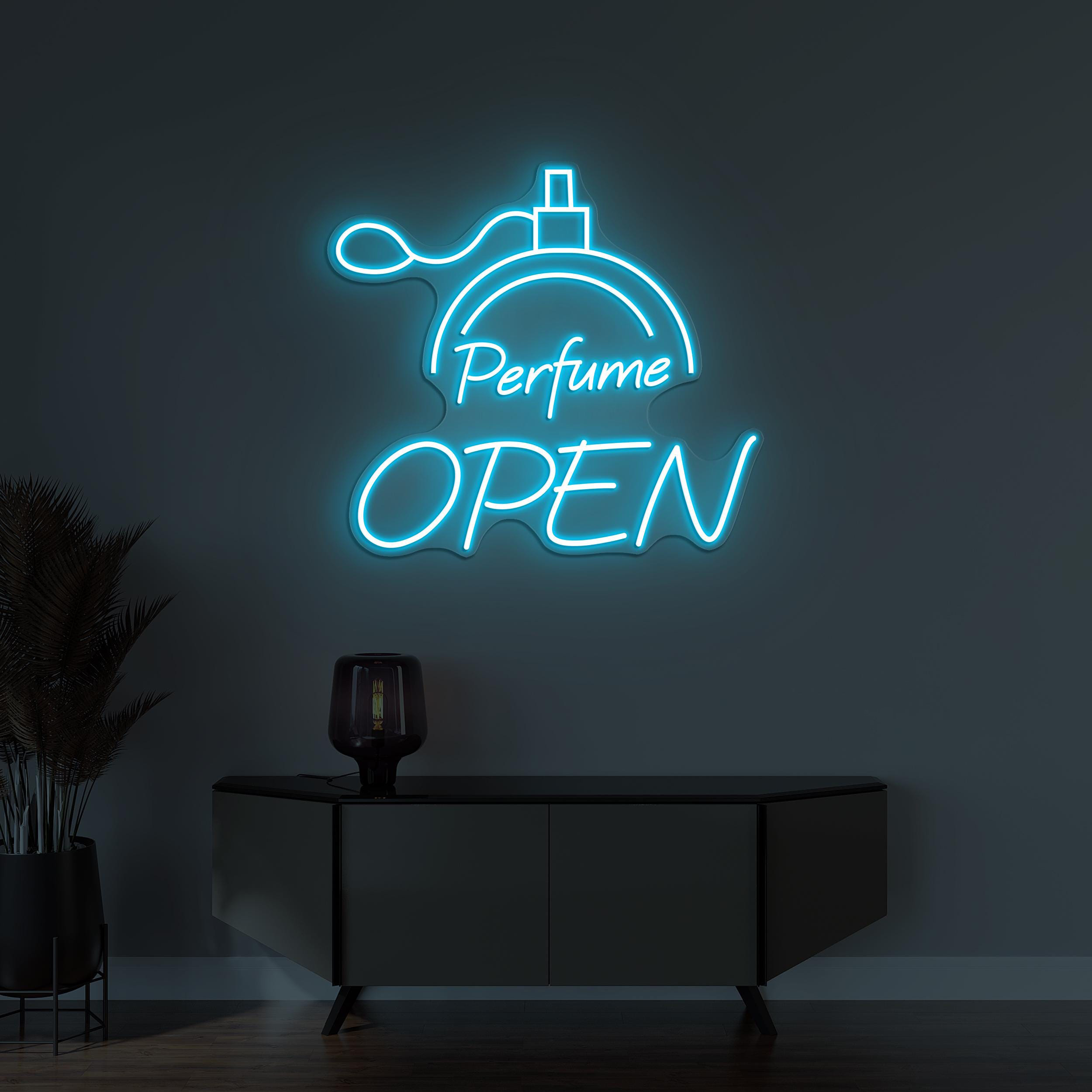 Open Perfume Neon Sign, Open Perfume LED Light, Perfume Shop Wall Decor, Business Logo Sign, Welcome Neon Sign, Perfume Room Wall Sign, Gift