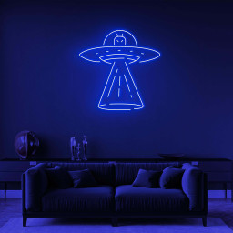 UFO Neon Sign, Alien Spaceship Light, UFO Wall Art, Space-Themed Decor for Kids Room, Nursery, Bedroom, or Game Room, UFO Neon Light Gift