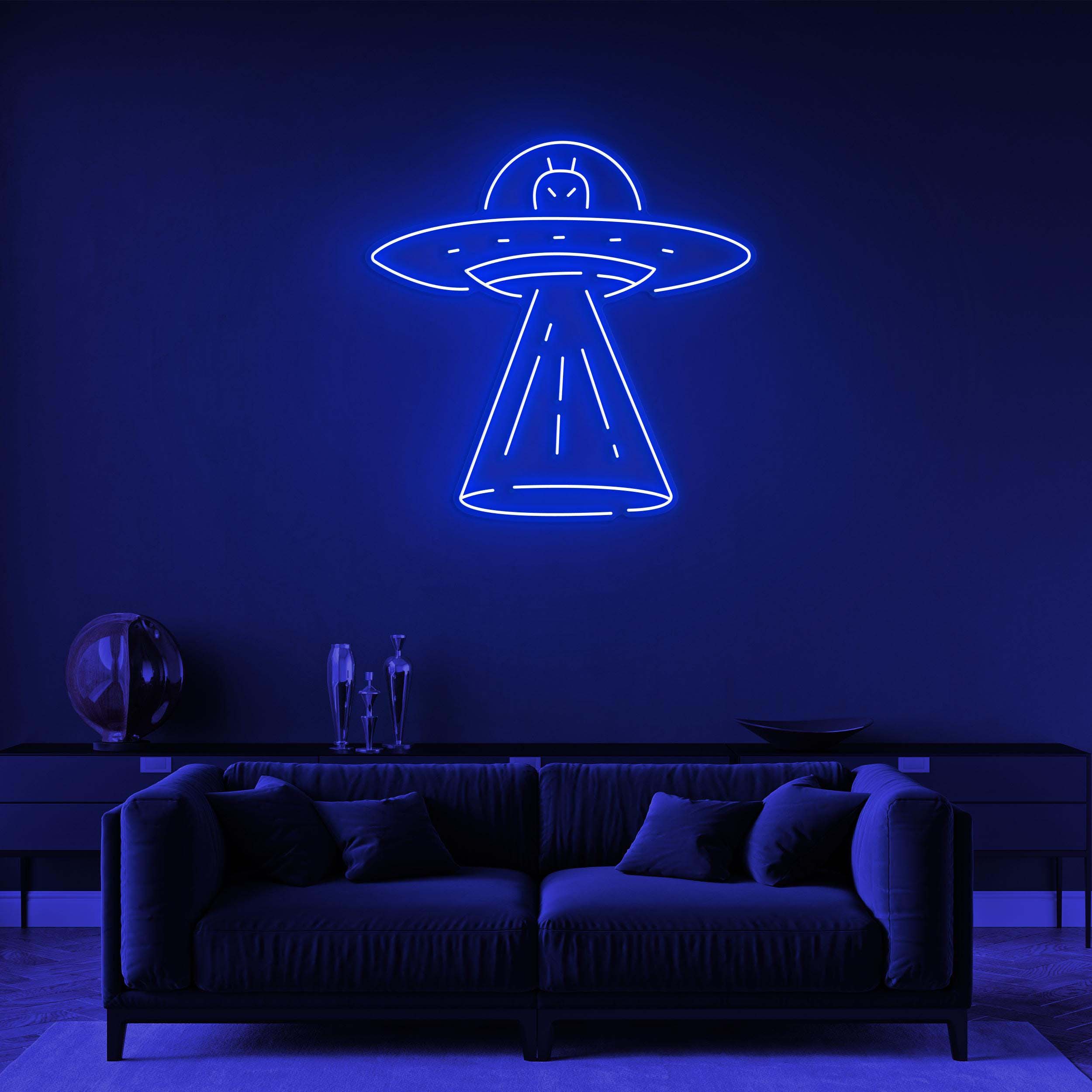 UFO Neon Sign, Alien Spaceship Light, UFO Wall Art, Space-Themed Decor for Kids Room, Nursery, Bedroom, or Game Room, UFO Neon Light Gift