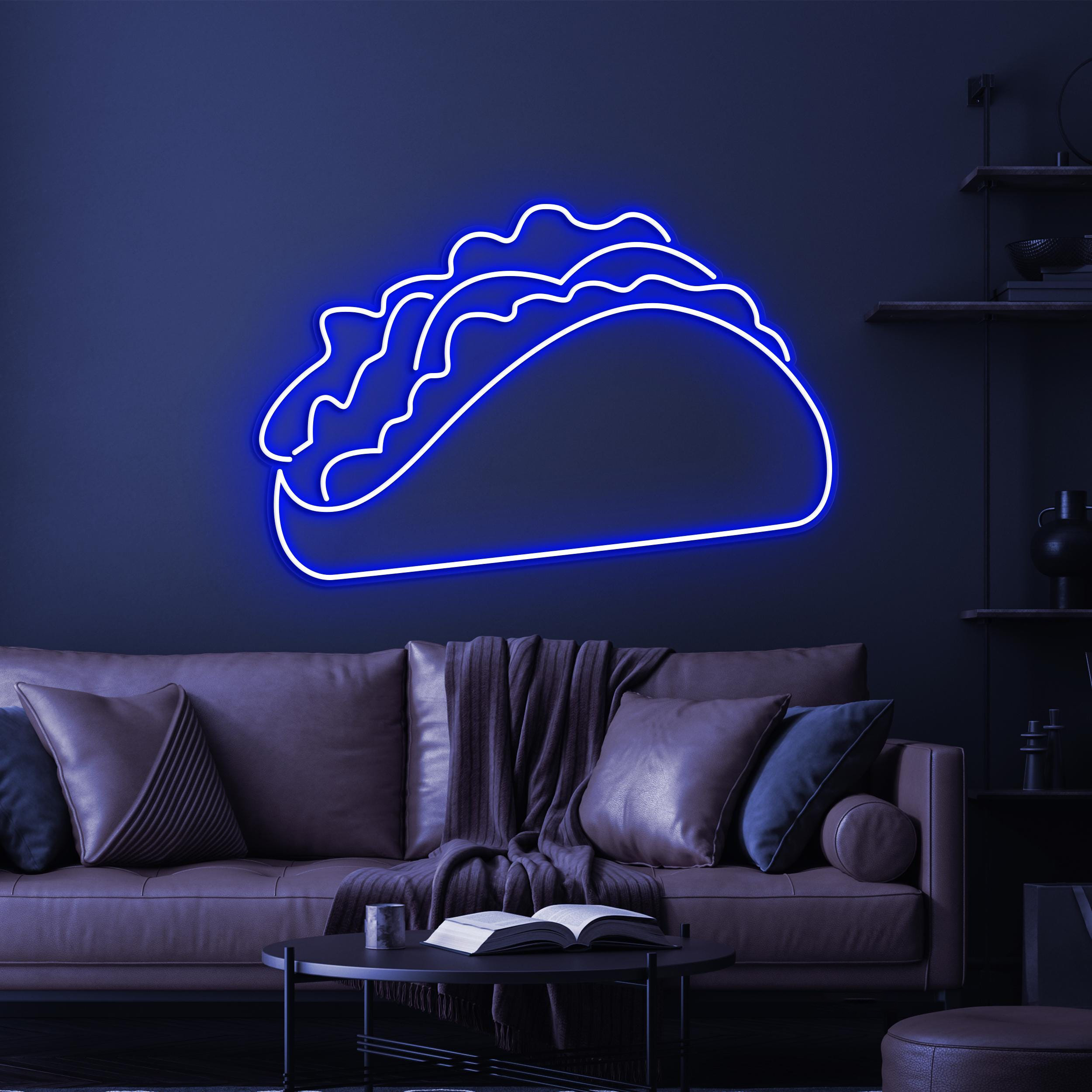 Taco Neon Sign, Mexican Food Neon Light, Taco Wall Art, Restaurant Neon Sign, Tacos LED Light, Street Food Neon Sign, Taco Neon Wall Art