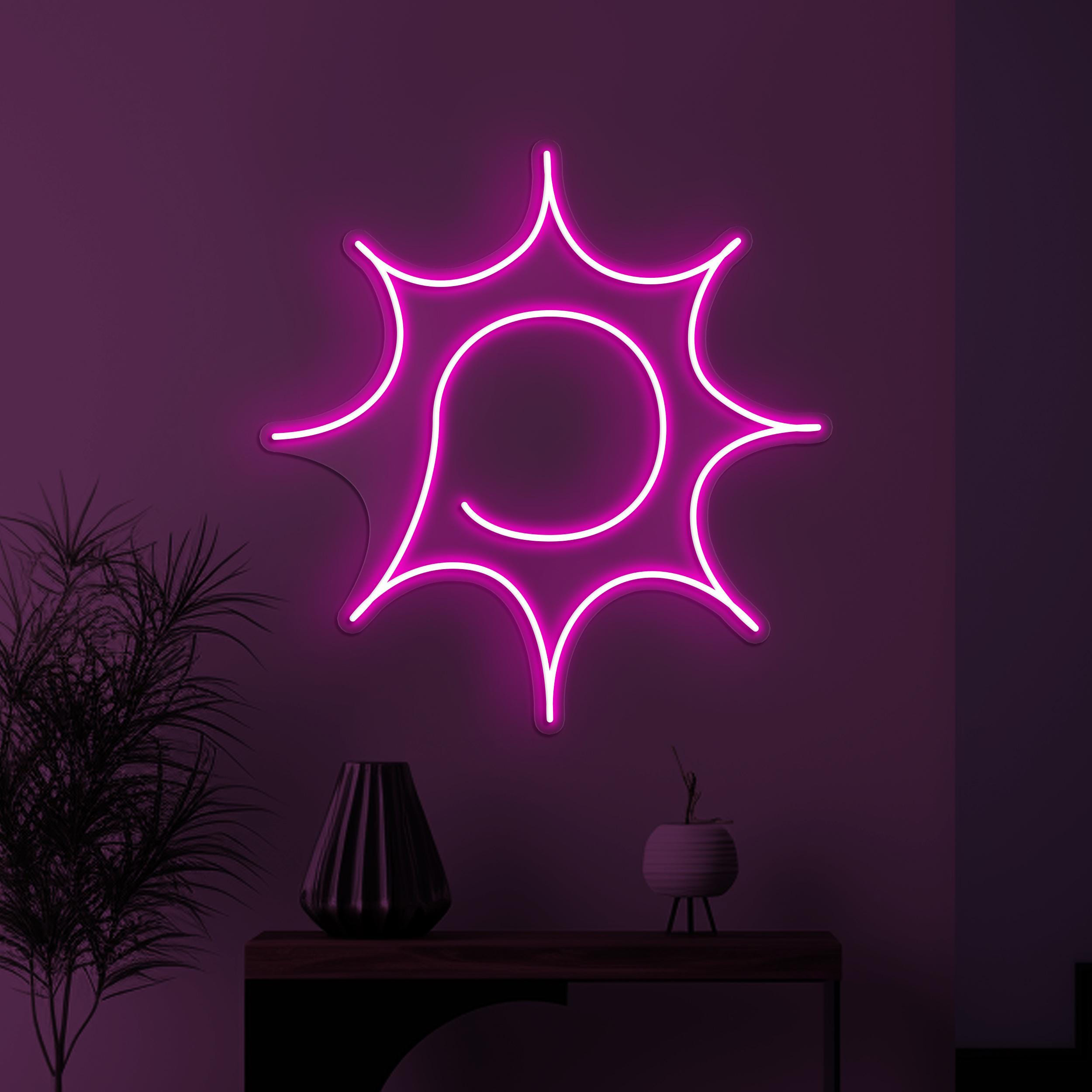 Sun Neon Sign, Sun LED Light, Home Wall Decor, Sun Symbol Wall Art, Kids Room Neon Light, Summer Vibes Led Sign, Bedroom Neon Wall Light