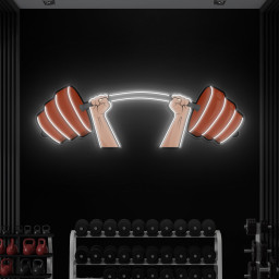 Barbell Neon Sign, Workout LED Pop Light, Gym Decor Neon, Game Room Decor, Man Cave Light, Fitness Studio Sign, Neon Wall Art, Gym Gift Idea