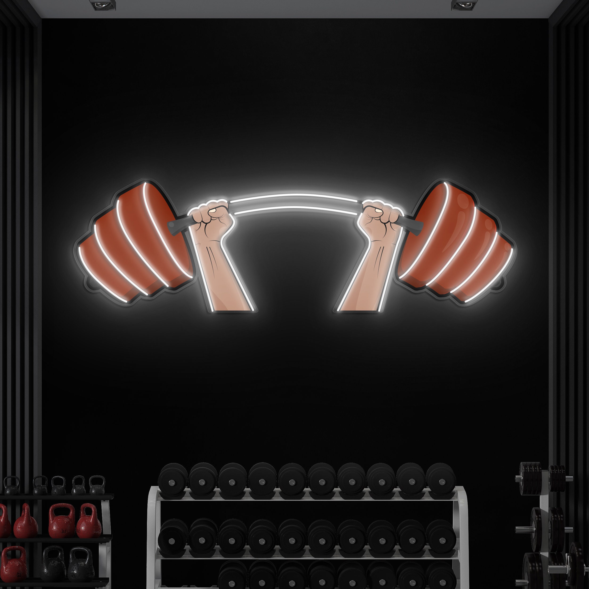 Barbell Neon Sign, Workout LED Pop Light, Gym Decor Neon, Game Room Decor, Man Cave Light, Fitness Studio Sign, Neon Wall Art, Gym Gift Idea