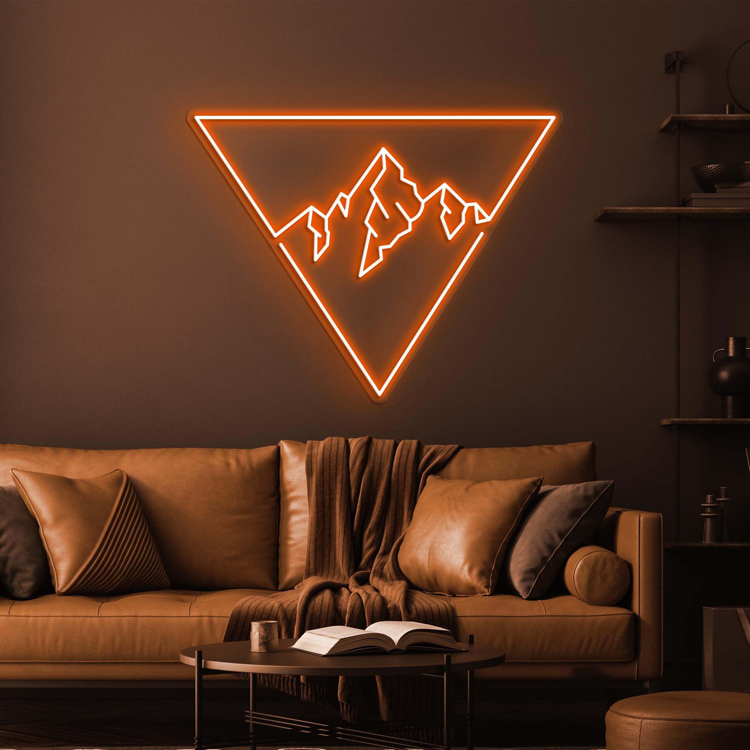 Mountain Neon Sign, Mountain LED Light, Home Wall Decor, Mountain Scenery Wall Art, Custom Neon Sign, Hotels Neon Decor, Gallery Led Light