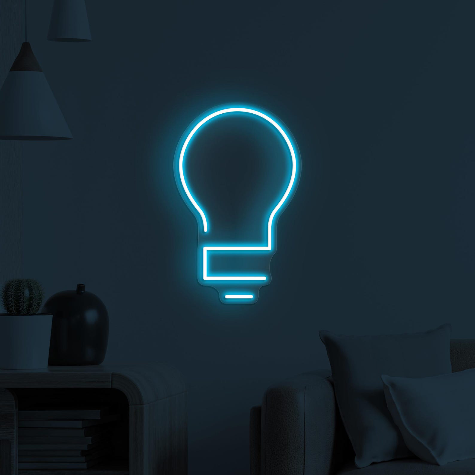 Bulb Neon Sign, Bulb LED Light, Light Bulb Wall Art, Cafe and Bar Wall Decor, Home Neon Light, Party Wall Decor, Led Neon Sign, Gift Idea