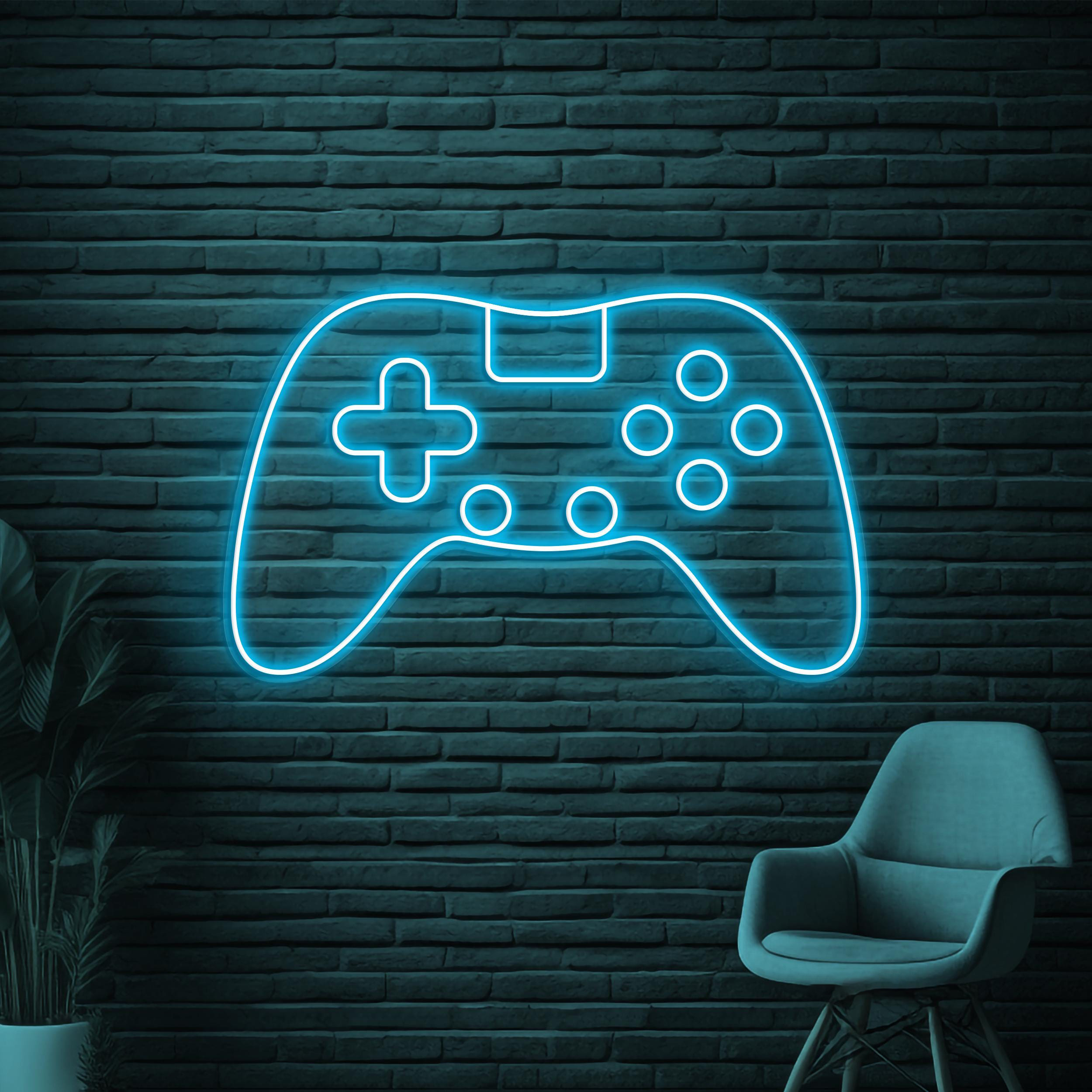 Game Controller Neon Sign, Game Controller LED Light, Game Pad Wall Decor, Game Room Wall Art, Led Neon Light, Boys Game Room Sign, Gift