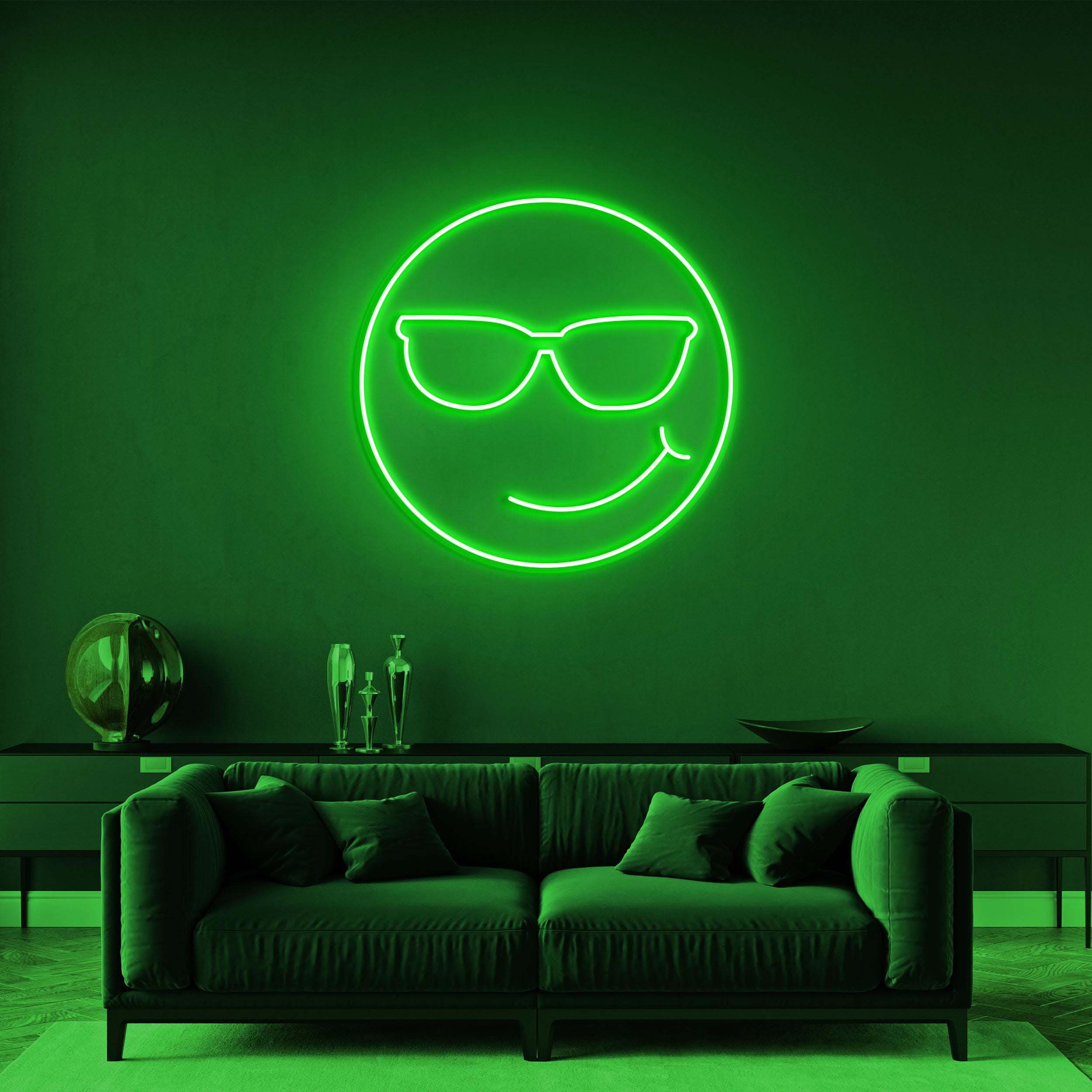 Smiley Face Neon Sign, Smiley Face With Glasses LED Light, Smiley Face LED Neon Art, Decor for Kids Room, Wedding & Birthday Party, Gift