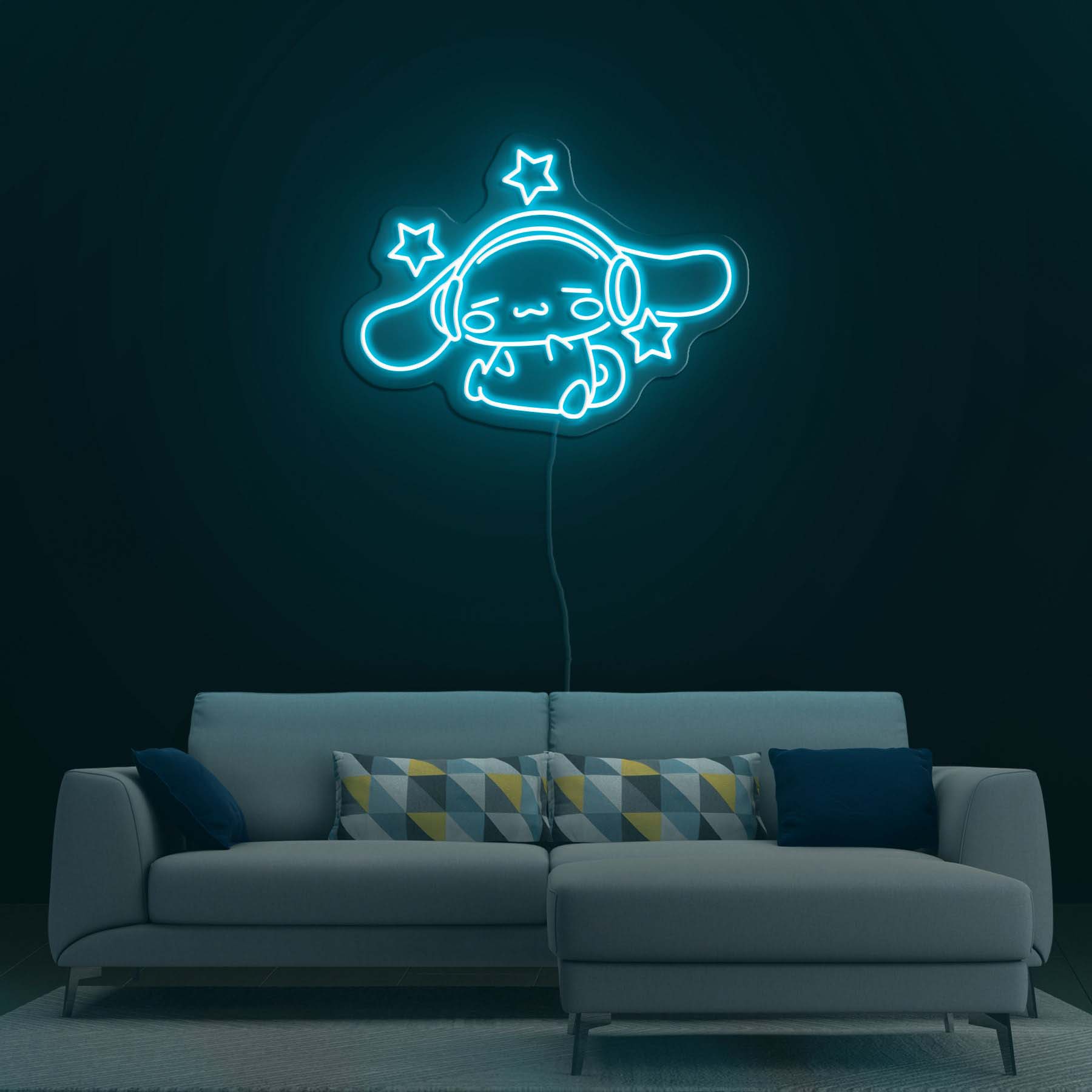 Cute Anime Neon Sign, Handmade Japanese Neon Light, Kids Room Decoration, Kids Room decor, Game Room Wall Neon Light, Perfect Birthday Gift