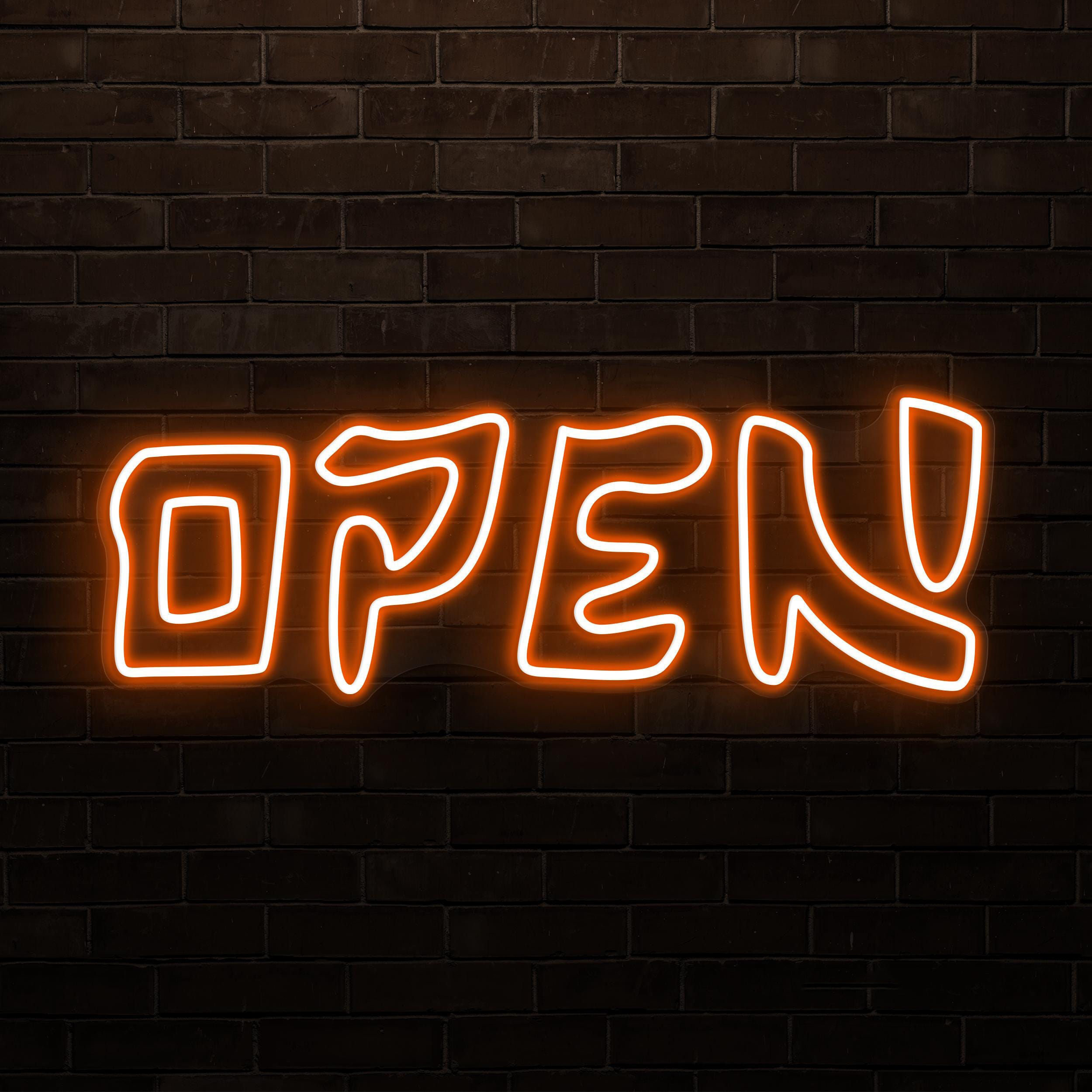 Open Neon Sign, Open LED Light, Storefront Wall Art, Business Hours Wall Decor, Club, Bar, Cafe and Store Wall Art, Open Display Neon Sign