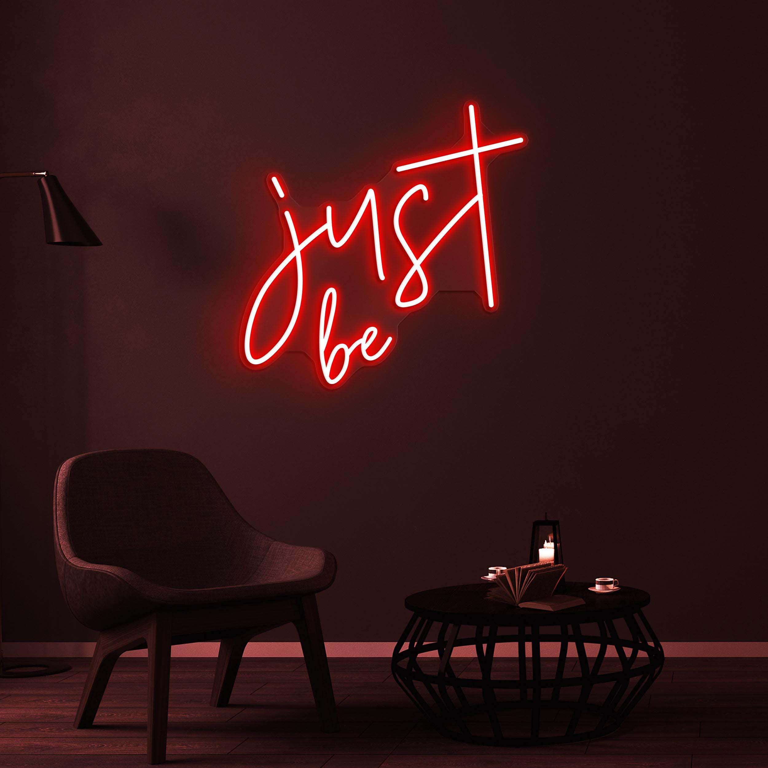 Just Be Neon Sign, Just Be LED Light, Home Wall Decor, Bedroom Wall Art, Self-Love Wall Light, Customized Neon Sign, Be Yourself Led Sign