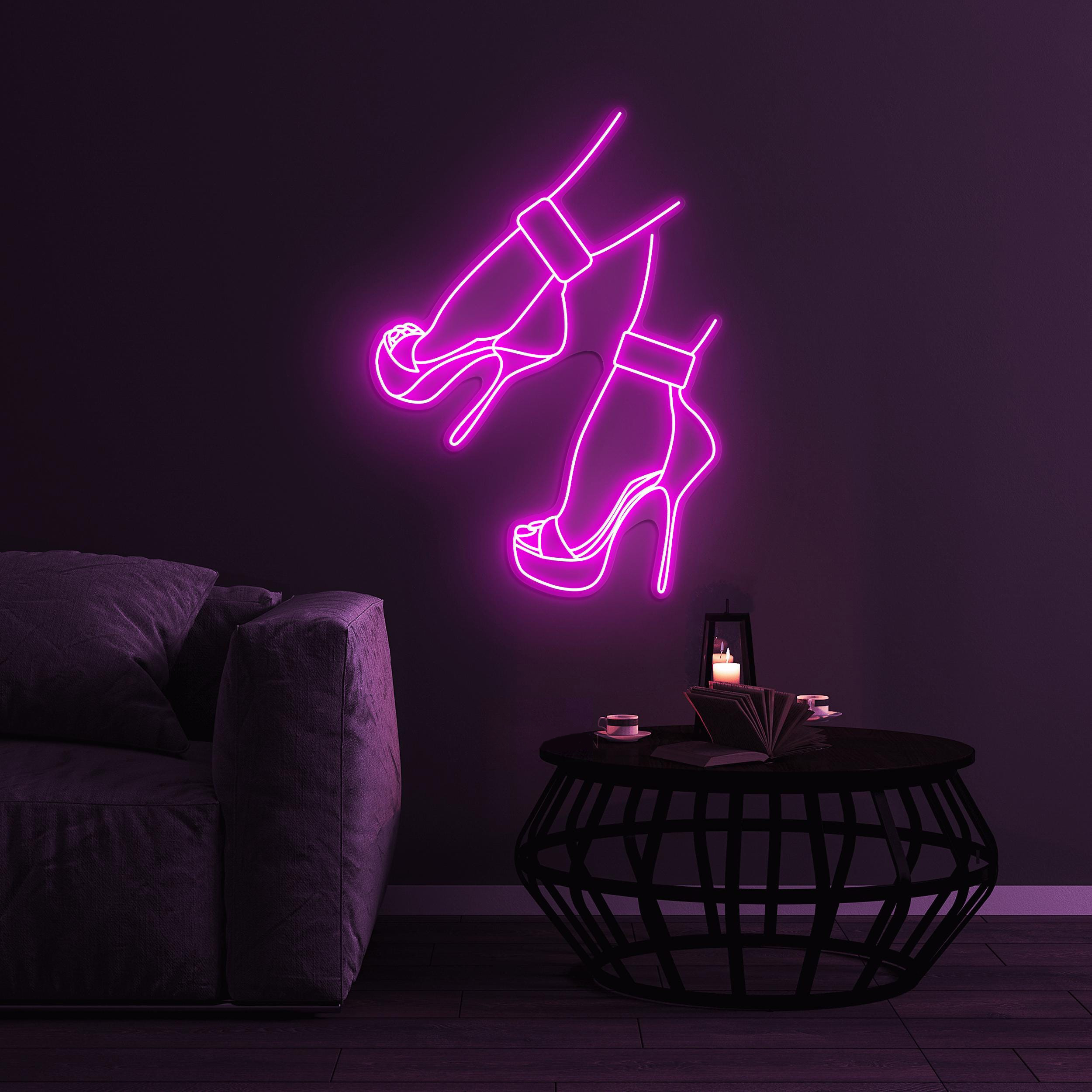 High Heels Neon Sign, Heels Shoes LED Light, High Heels LED Neon Art, Shoes Shop Decor, Business Logo Sign, Home Decor, Party Girl Shoes