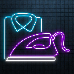 Iron & Shirt Neon Sign, Iron and Shirt LED Light, Laundry Press Wall Decor, Garment Shop Neon Light, Clothing Iron Wall Art, Led Neon Art
